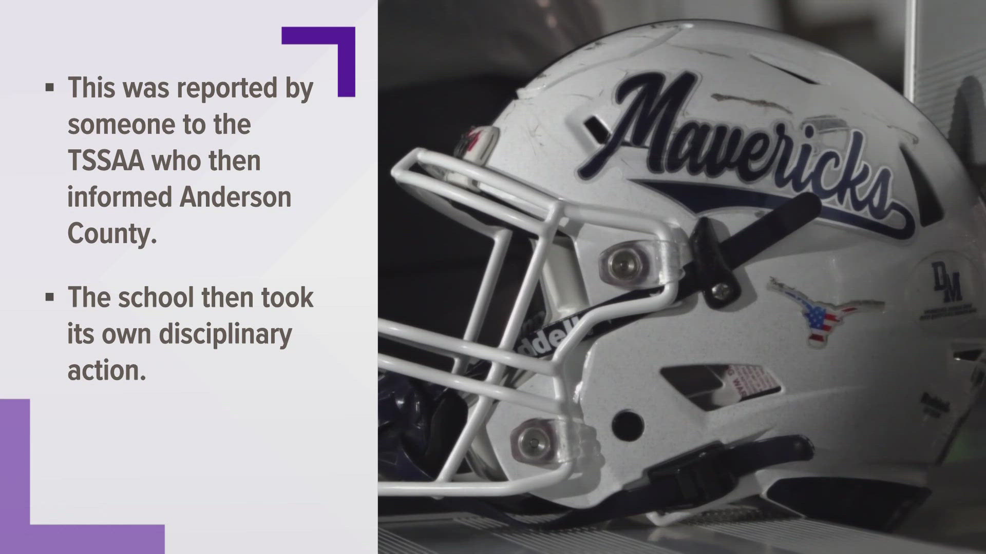 The TSSAA accepted the punishments from Anderson County and commended the school for the way they cooperated with the investigation.