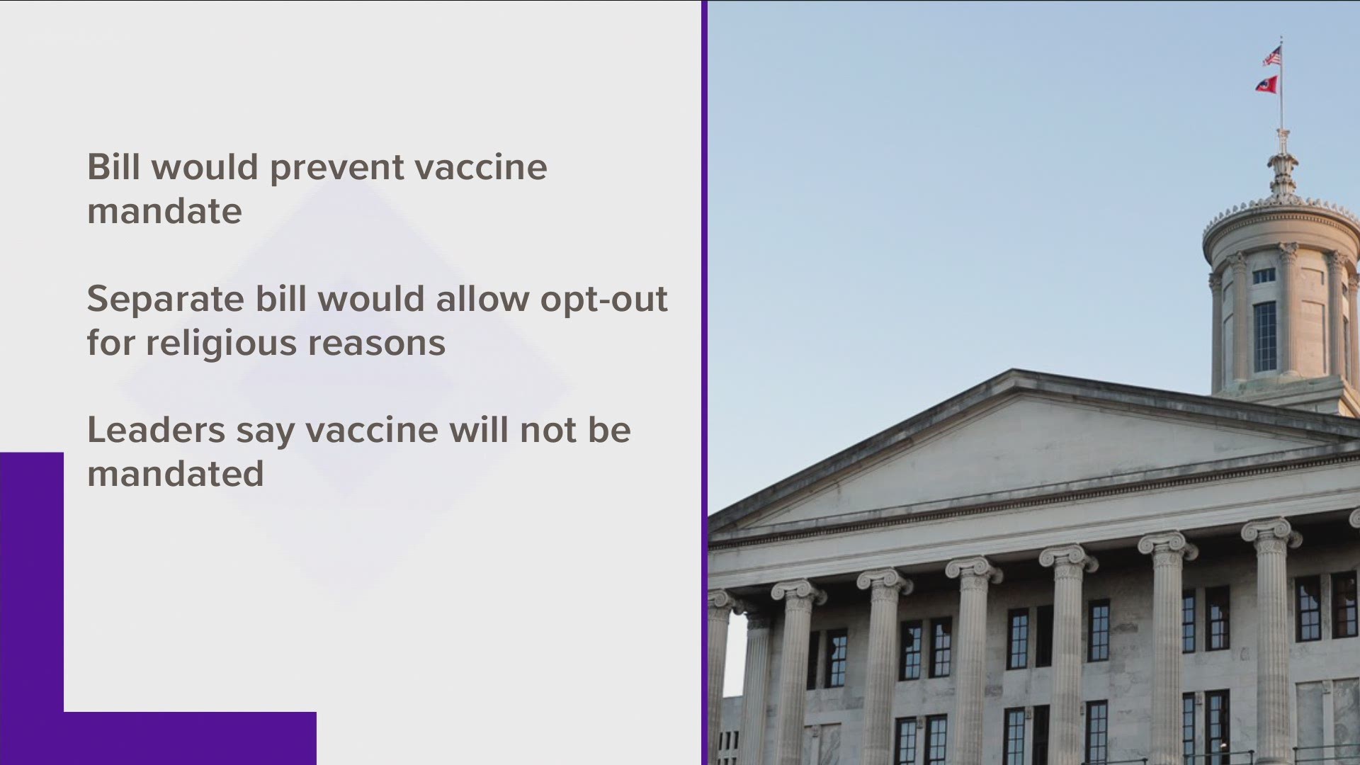 A Kingsport lawmaker is proposing a bill that would shield Tennesseans from having to take a virus vaccine.