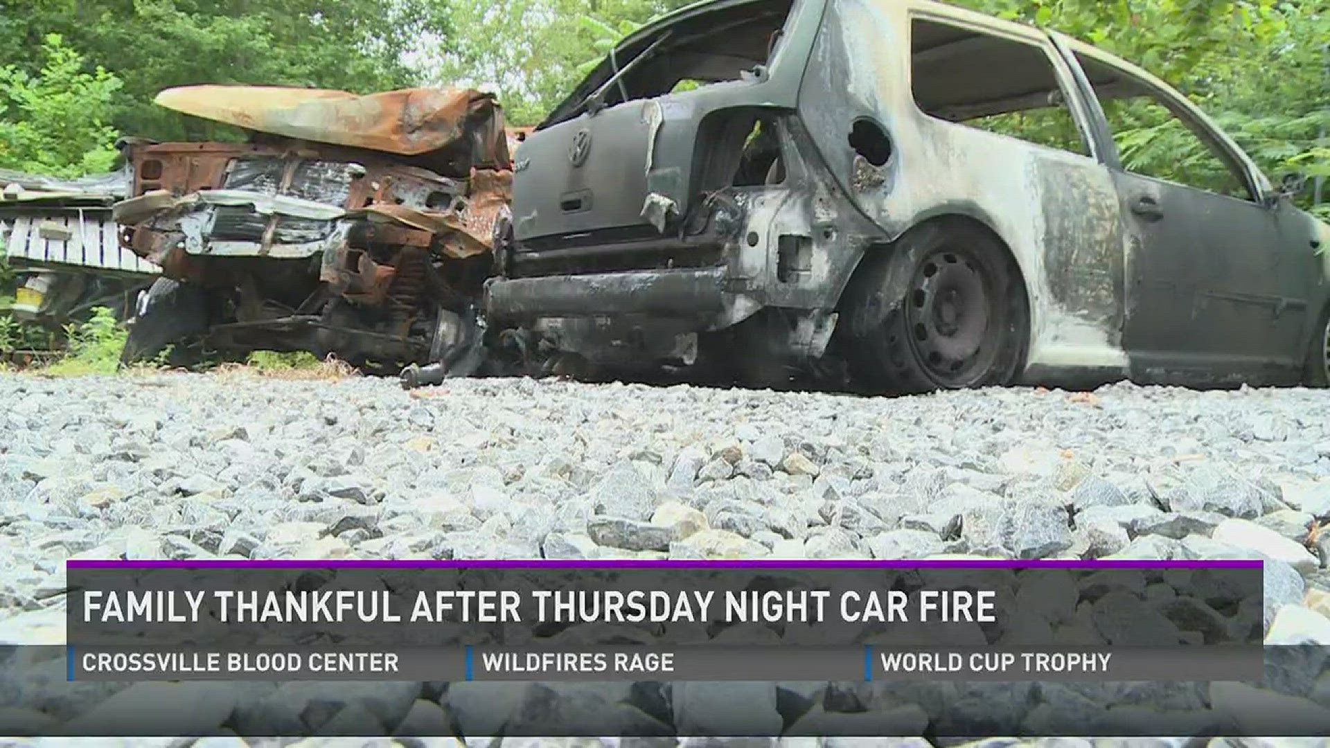 A family is safe after their car caught on fire while driving home Thursday night and a sixth grader is to thank. Aug. 14, 2015