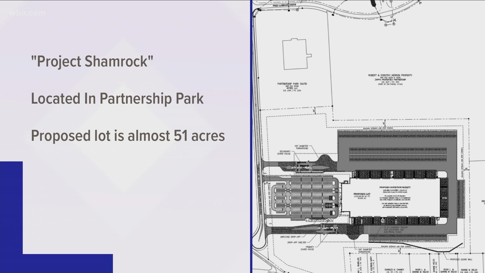Documents reveal plans to build an expansive "sortation facility" in an area of Maryville known as Partnership Park South.