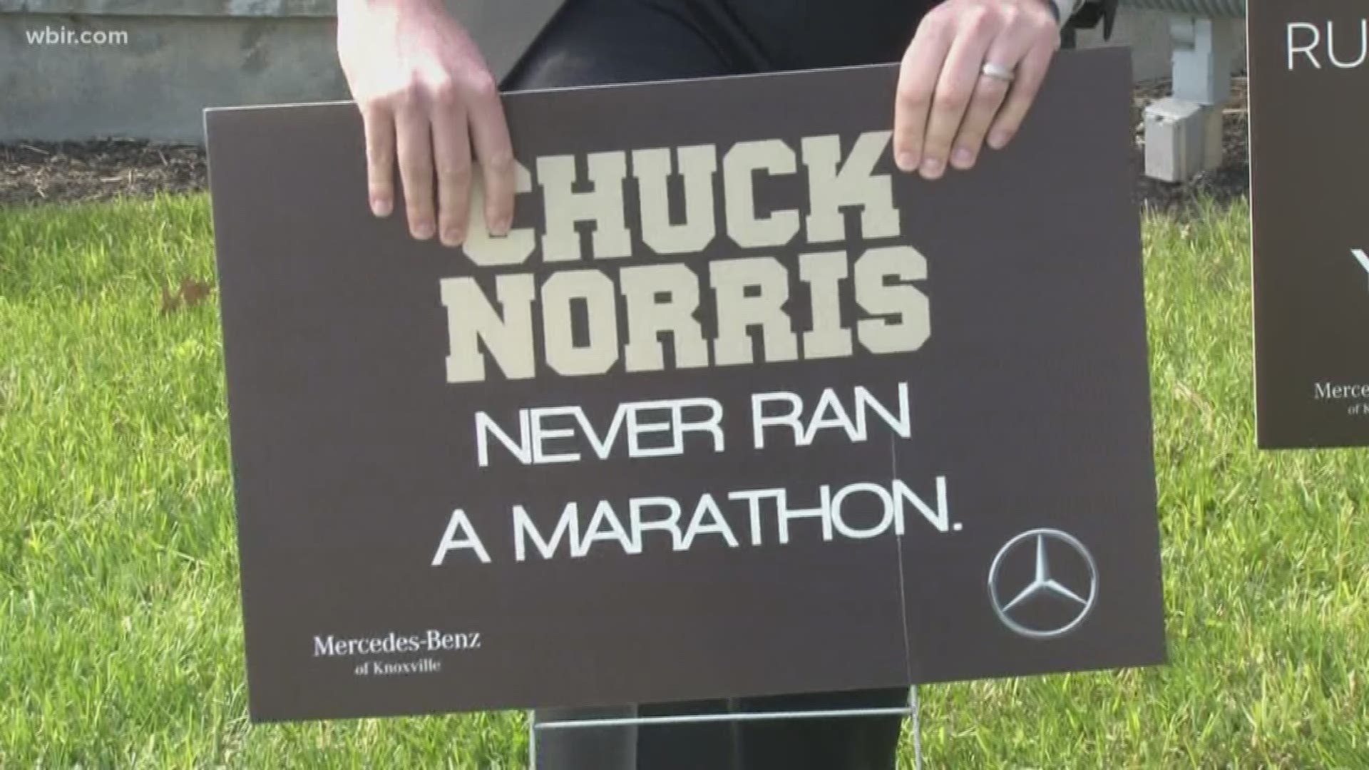 What do Star Wars, actor Chuck Norris and toenails all have in common?If you're running the Covenant Health Knoxville Marathon next weekend, you'll see them all on signs cheering you along the way.