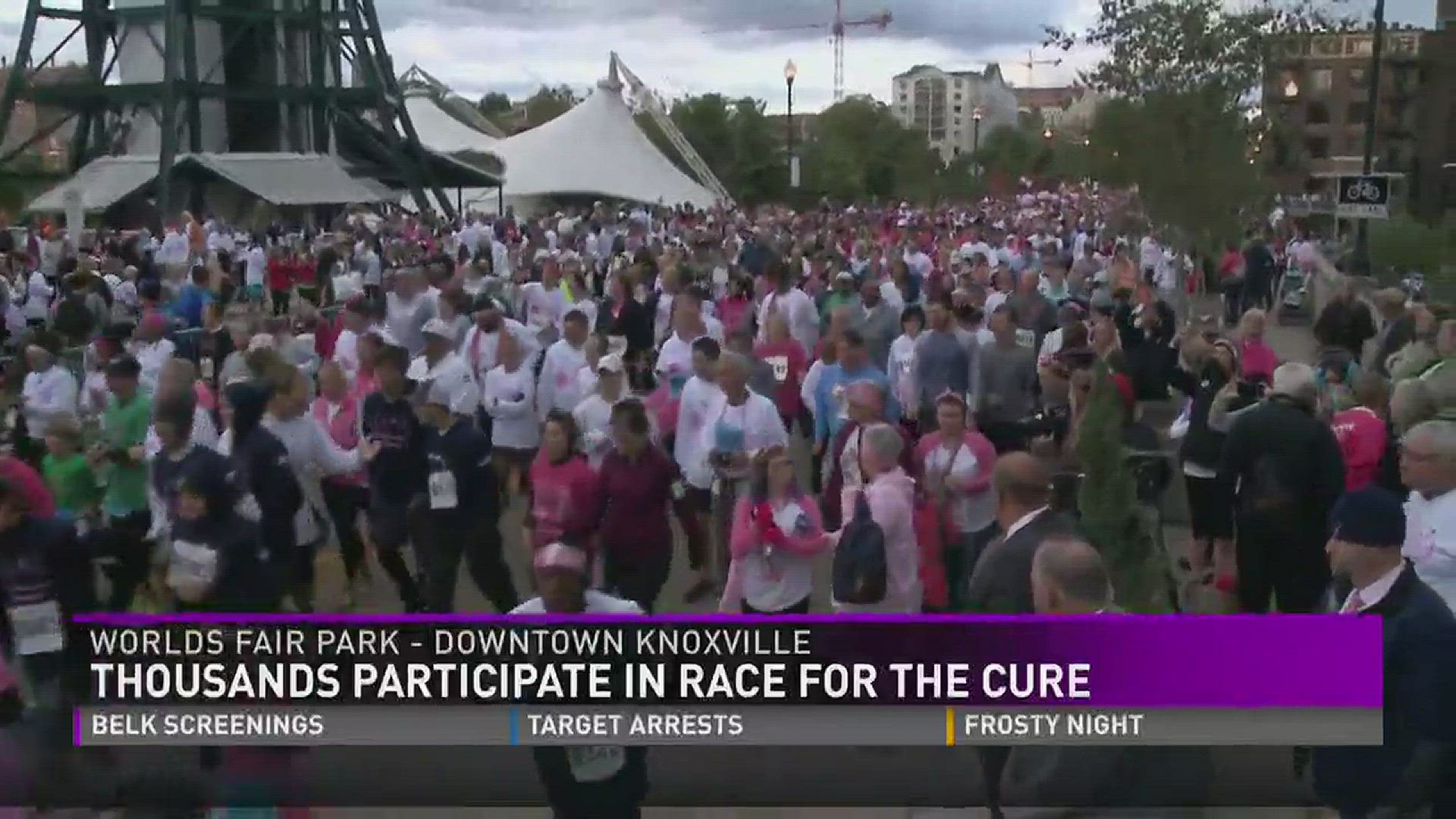 Oct. 22, 2016: Thousands of people walked or ran to raise awareness for the fight against breast cancer during the 20th annual Komen Knoxville Race for the Cure.