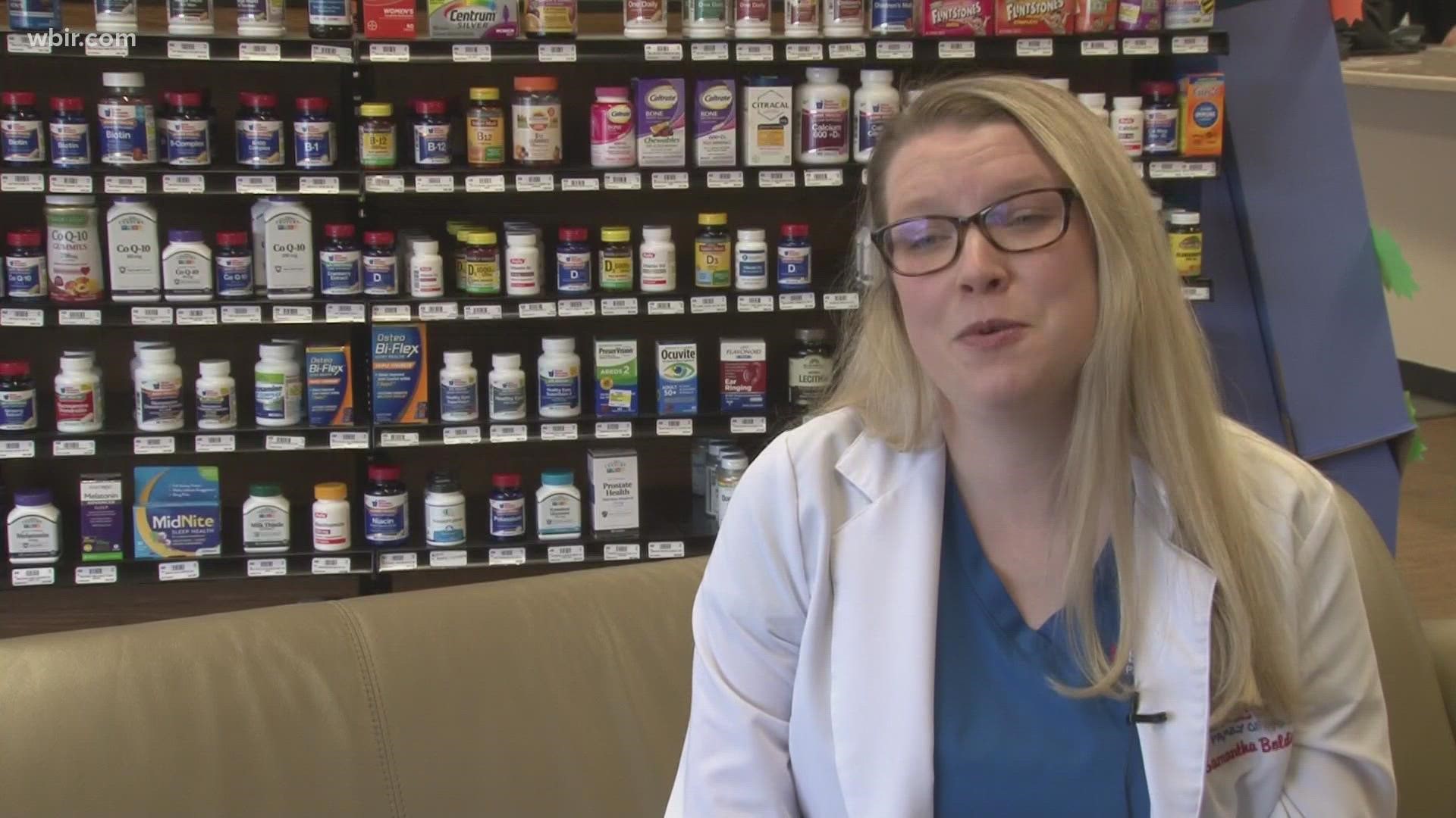 Local pharmacies like Belew Drugs on Asheville Highway are are struggling to keep at-home COVID tests in stock for a long period of time.