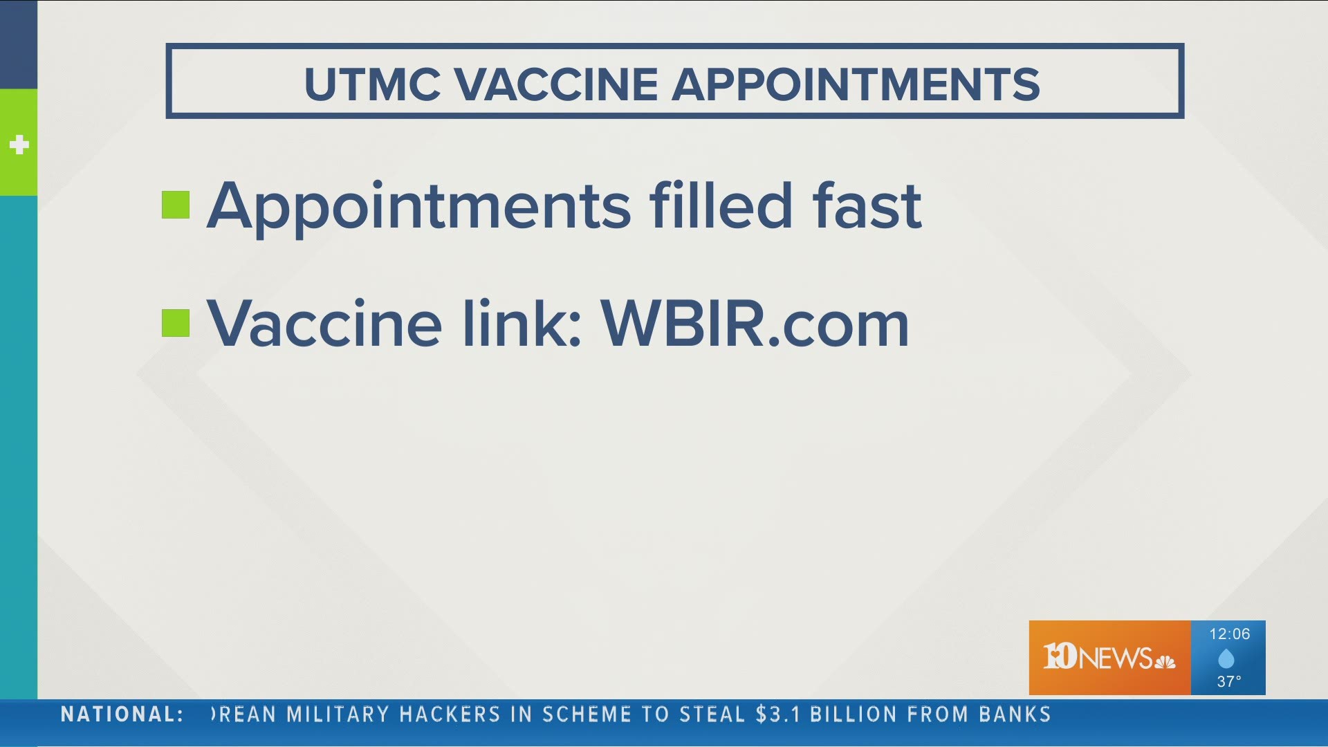Officials said that the University of Tennessee Medical Center's goal was to vaccinate as many people as quickly and efficiently as they can.