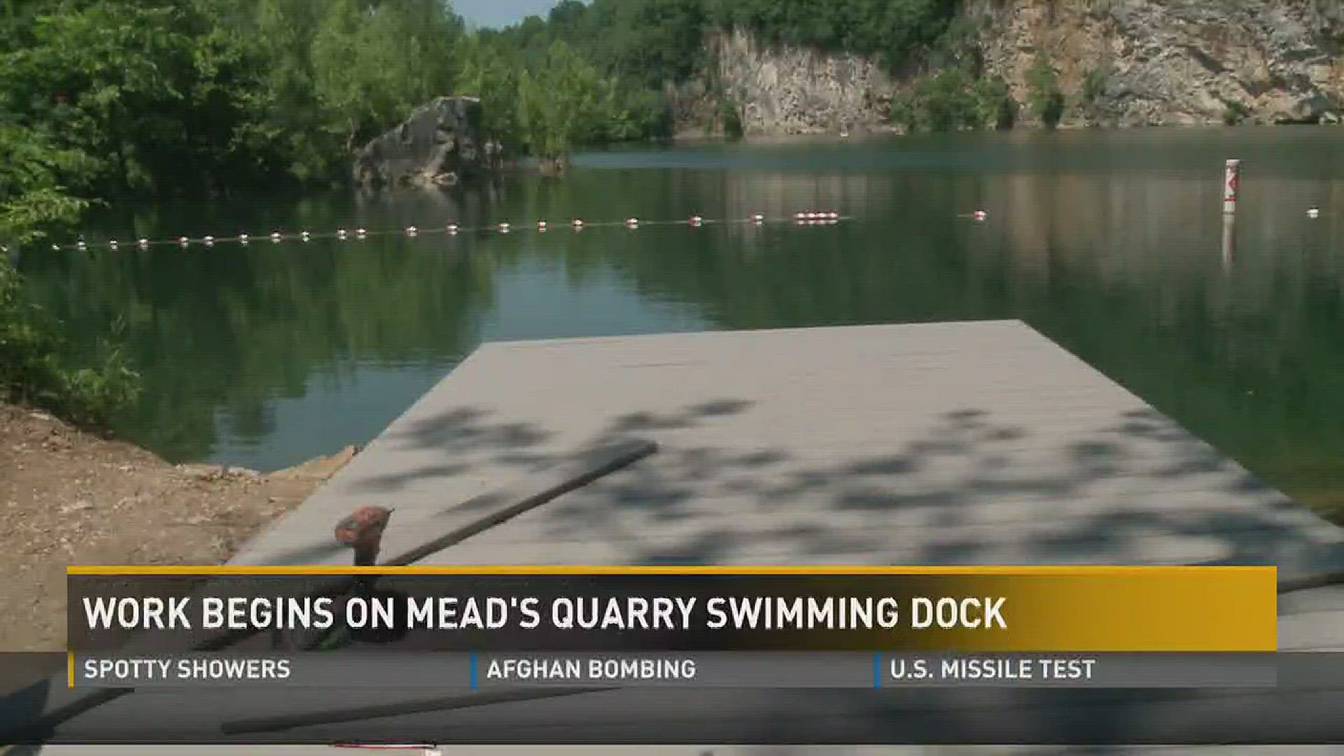 New swimming dock for Mead's Quarry planned to open Thursday.