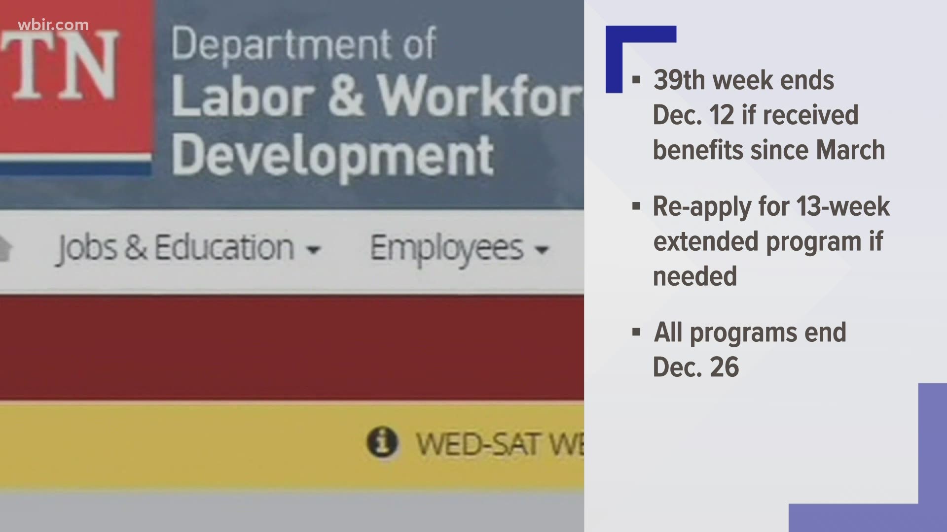 Time is running out for people to apply for federal unemployment benefits.