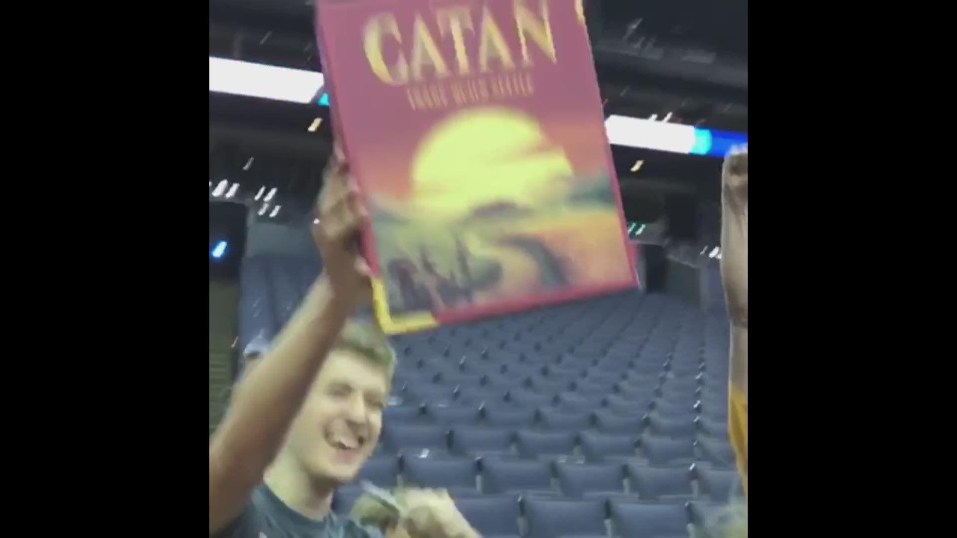 Grant Williams is a big Settlers of Catan fan, so one Tennessee fan figured he'd bring a copy for him to sign.