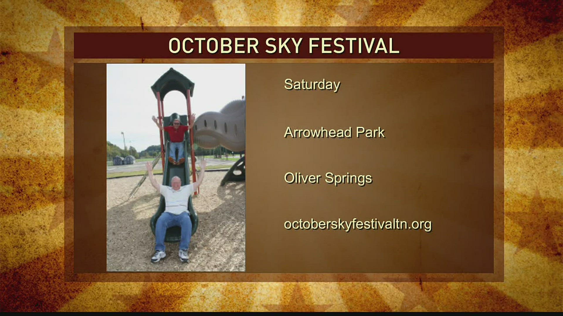 Oliver Springs will host the October Sky Festival 9 a.m. to 5 p.m. Saturday at Arrowhead Park.