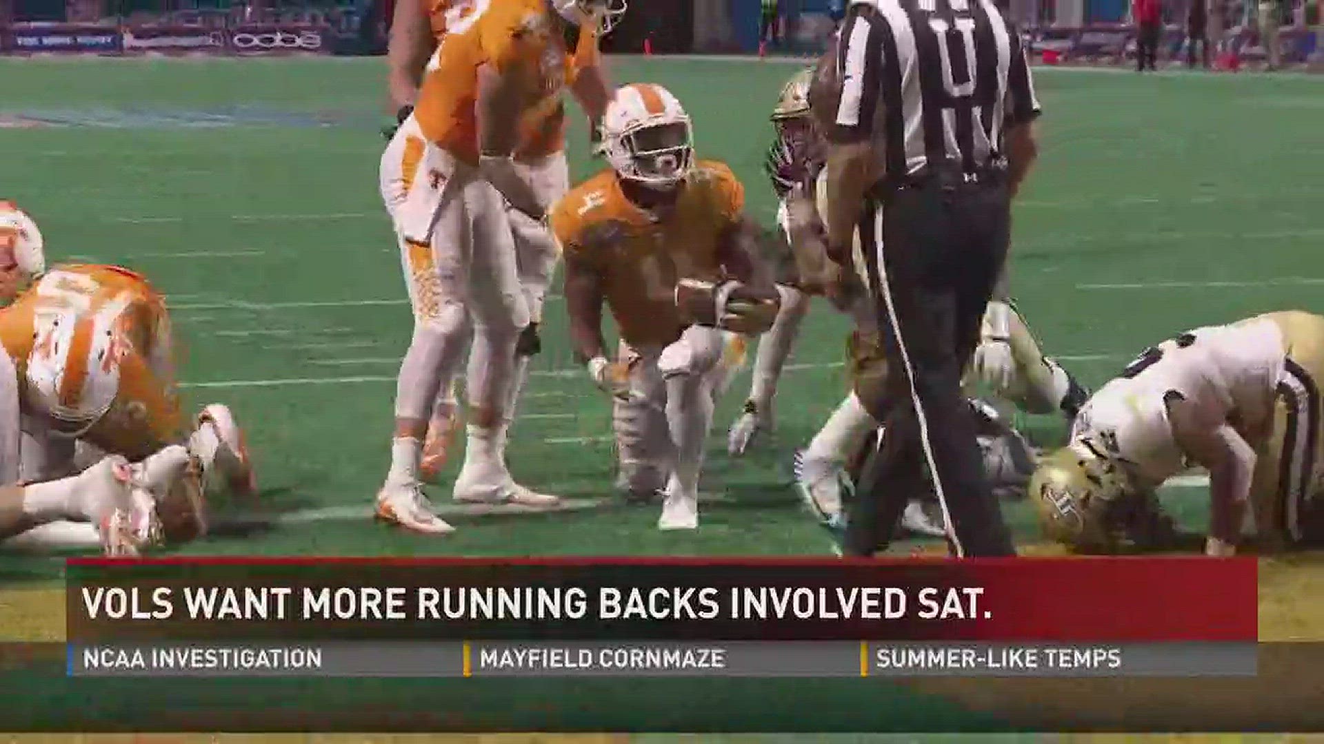 Tennessee hopes to get RB John Kelly some backup in Saturday's game against Georgia