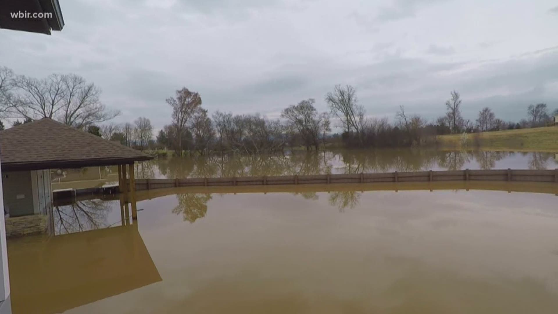 Two Blount County families are hoping for some relief after rain last week completely flooded their backyards.