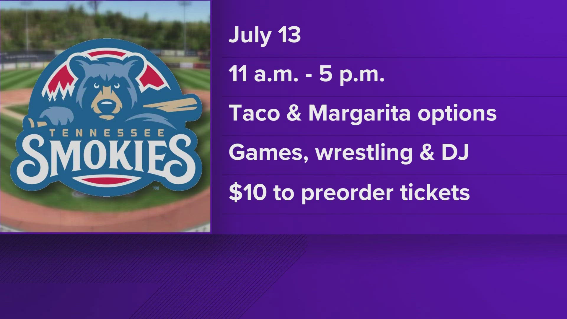 Tennessee Smokies Announce Taco And Margarita Festival 9772