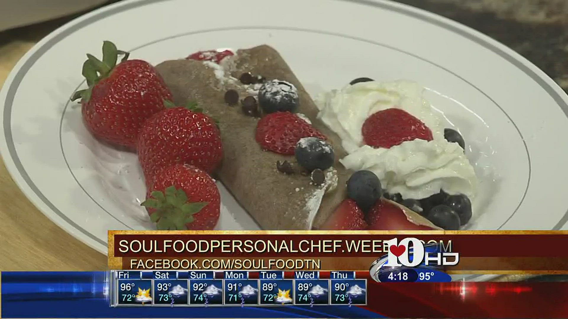 July 21, 2016Live at Five at 4Jes Thomas is a personal chef. Her Business is Soul Food: A Personal Chef Service. For more information follow her on Social Media: soulfoodpersonalchef.weebly.com or Facebook.com/soulfoodtn