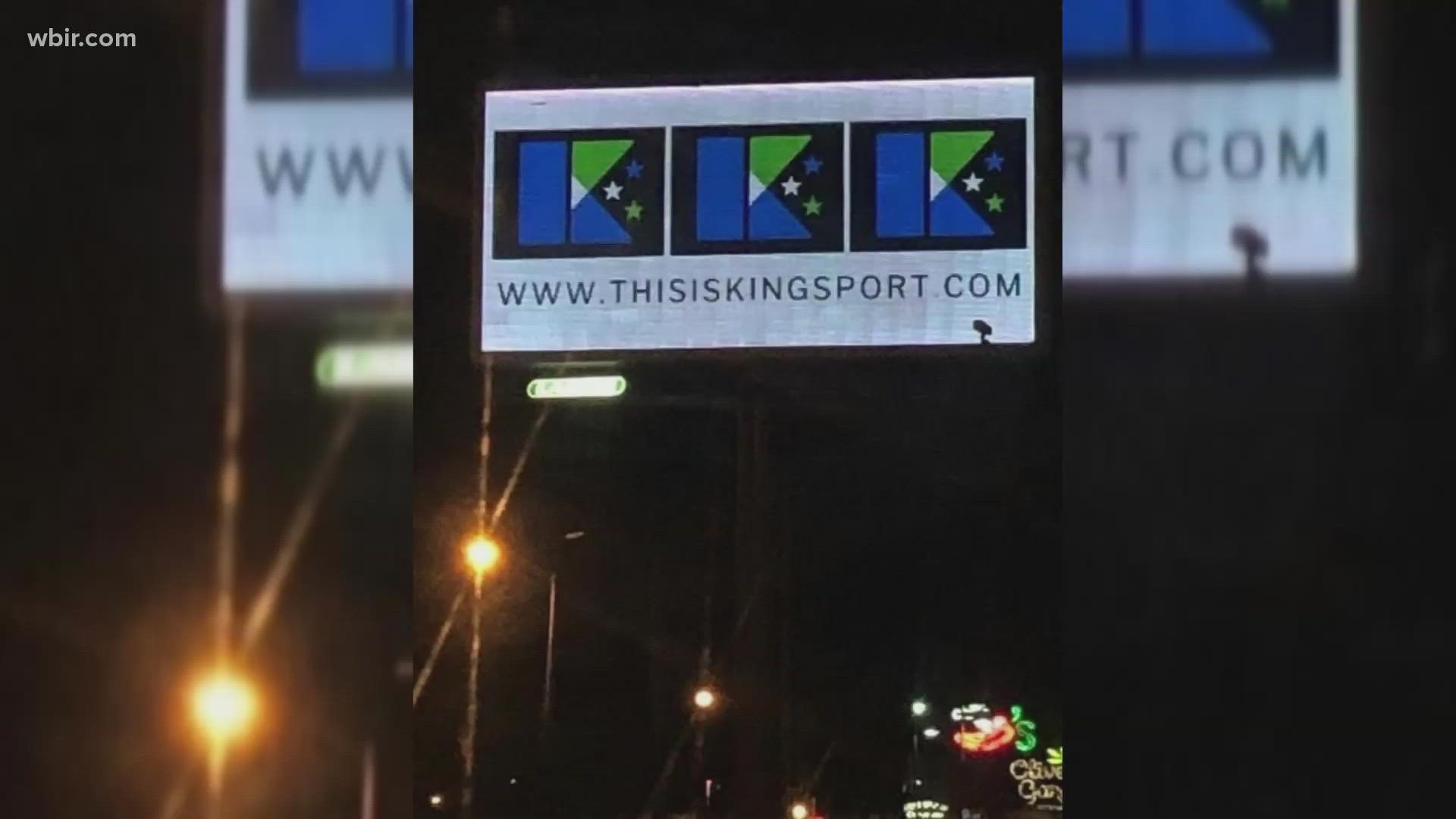 The graphics on a billboard promoting the city's leisure and tourism website unintentionally showed 'KKK.'