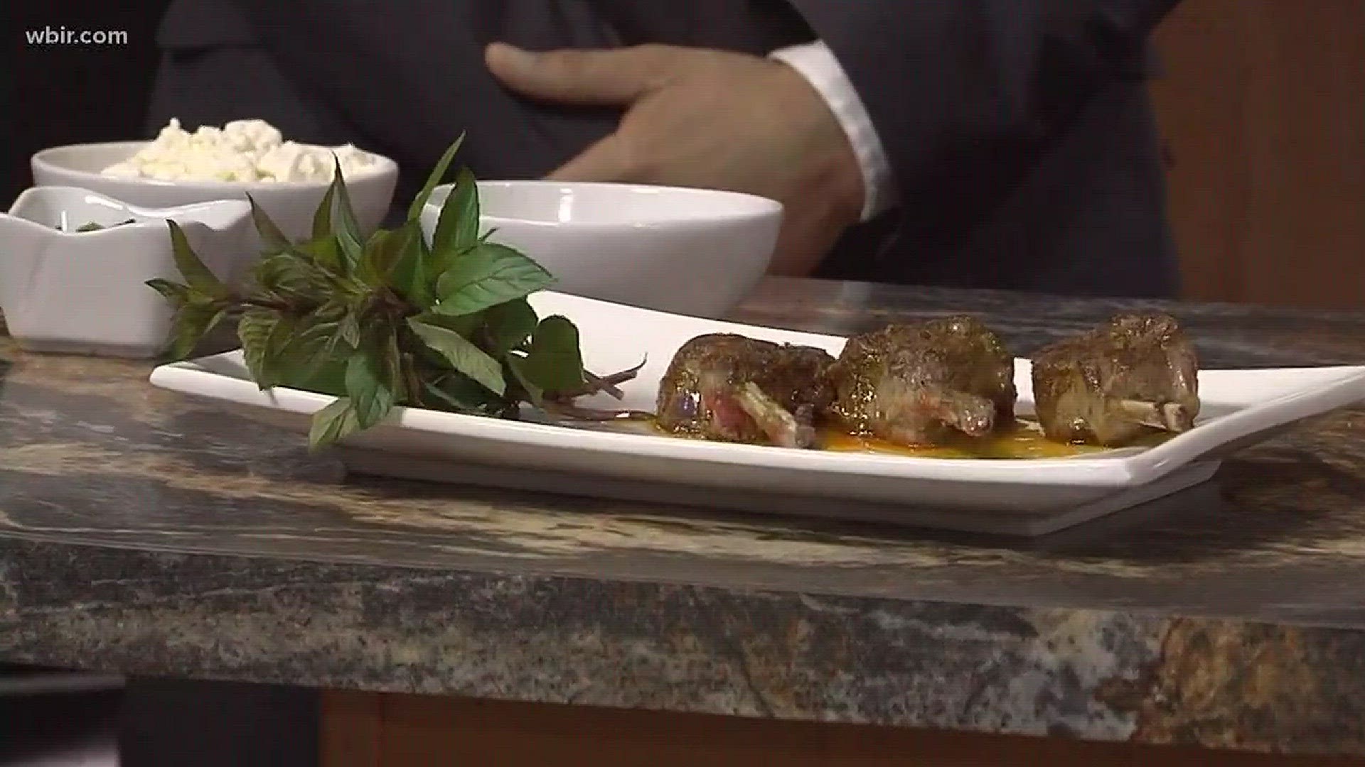 Gary Nicely from Naples Italian Restaurant shows us to how make Moroccan mint seared lamb chops.