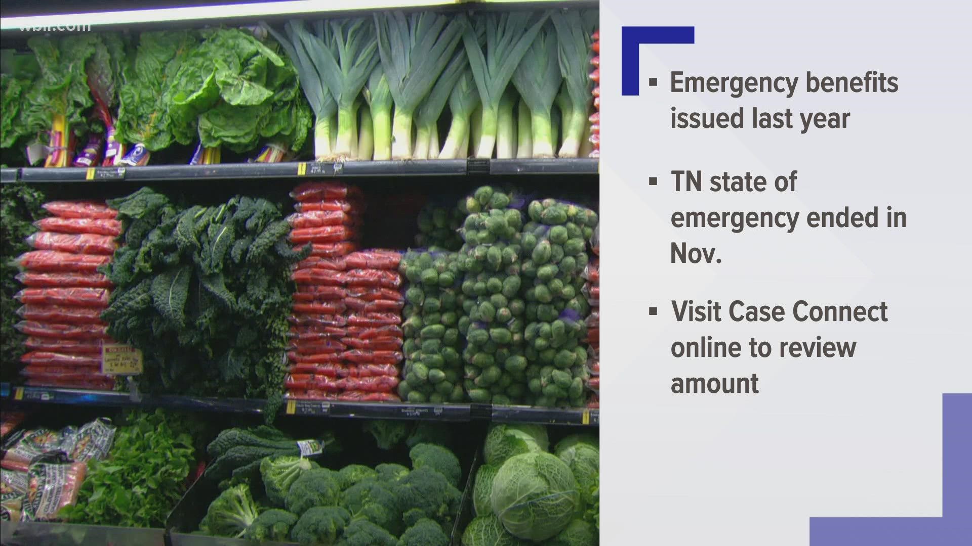 Additional SNAP benefits to end soon for Tennessee residents, making