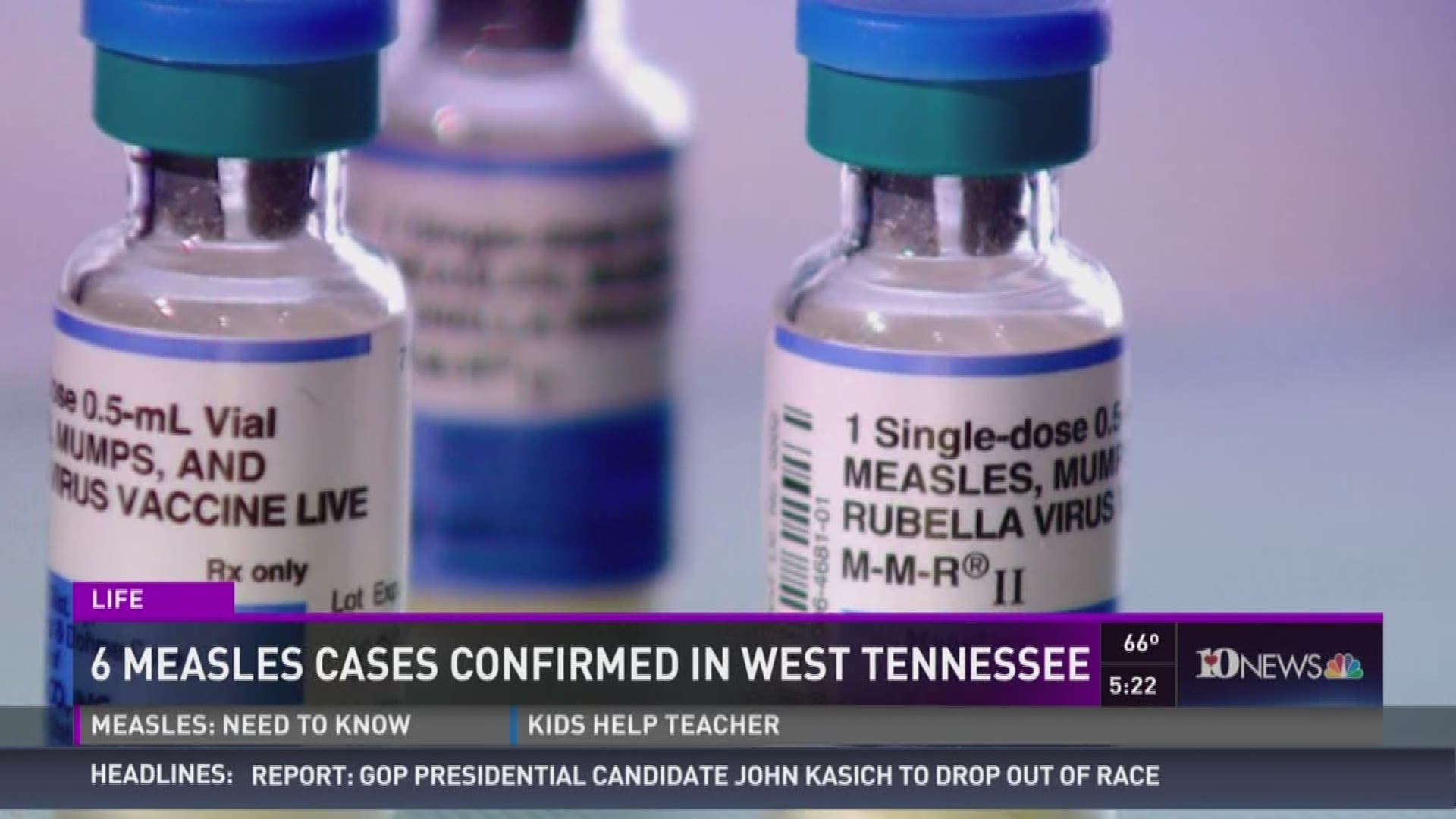 State health officials in West Tennessee confirmed six cases of measles, the largest outbreak the area has ever seen. Dr. Martha Buchanan from the Knox County Health Department joins us to talk about what you can do to protect yourself.