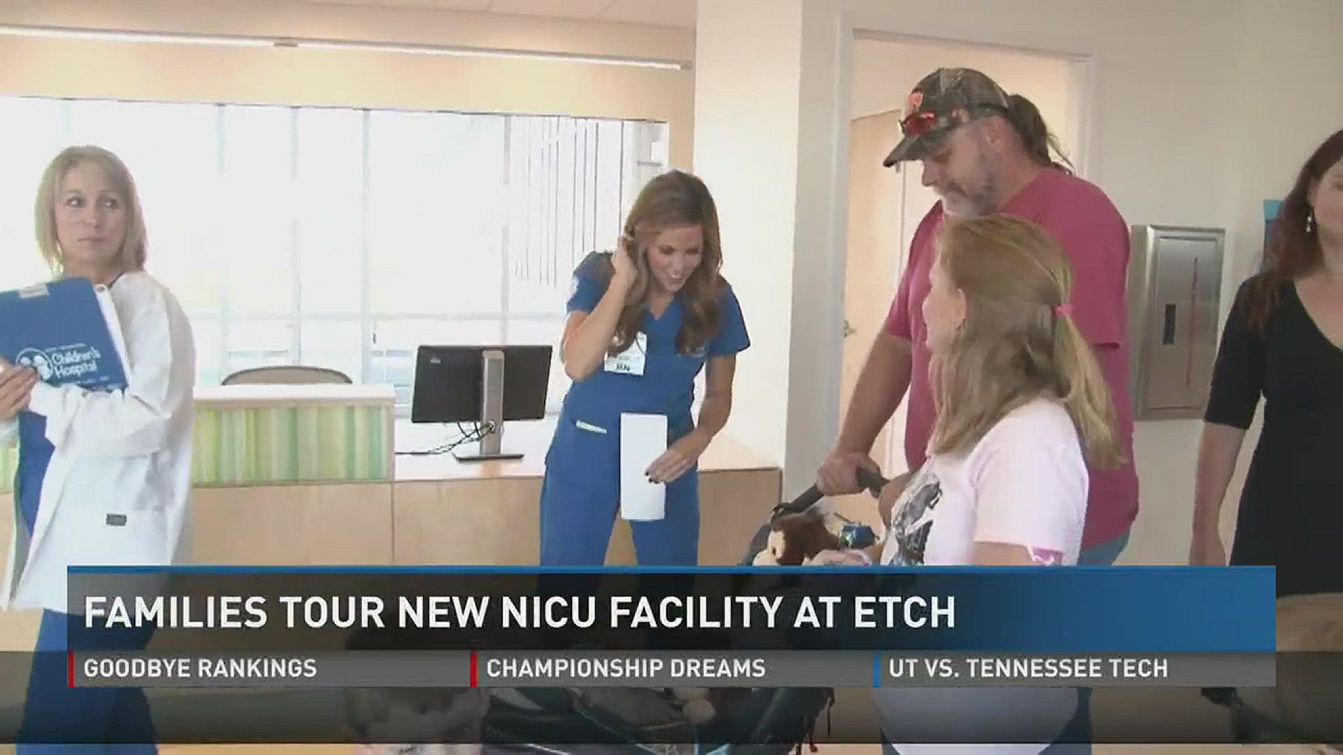 Families toured the new $75 million expansion to the East Tennessee Children's Hospital.