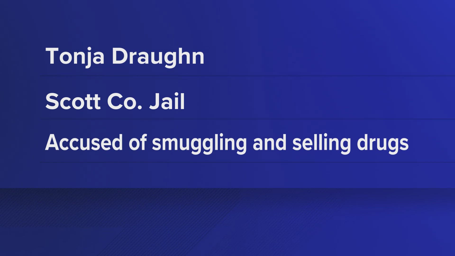 The Tennessee Bureau of Investigation said Tonja York Draughn is accused of official misconduct and theft. A release said she turned herself in at the jail.