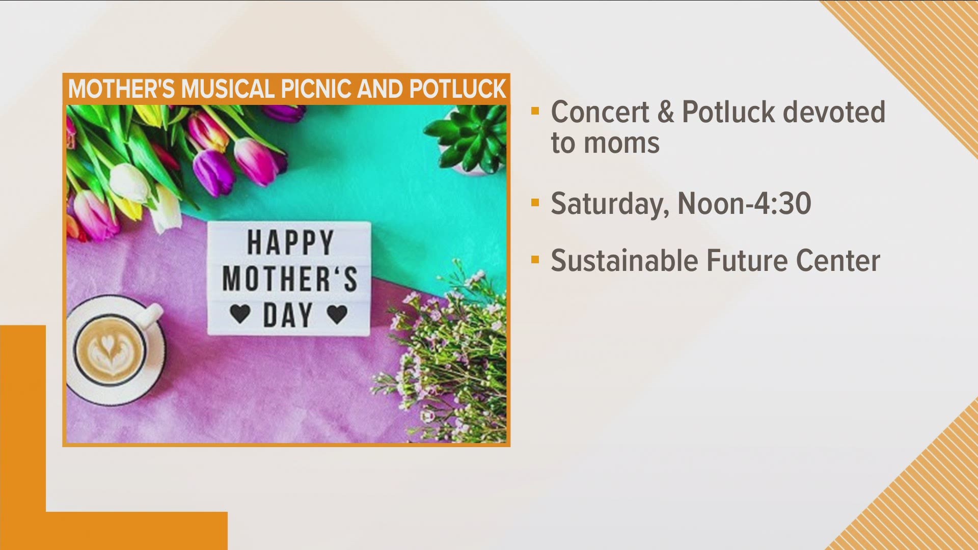 This Sunday is Mother's Day, here are some ways you can celebrate moms!