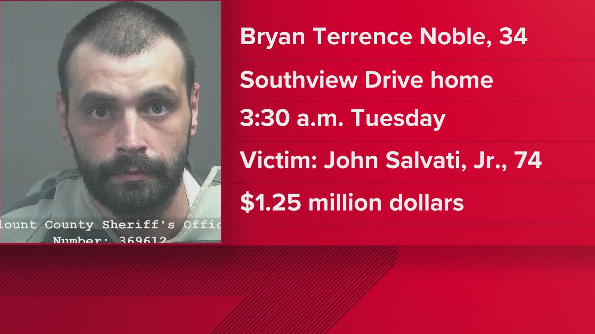 Officials said Bryan Noble stabbed 74-year-old John Salvati Jr. and his son multiple times. Noble is in jail on a $1.25 million bond.