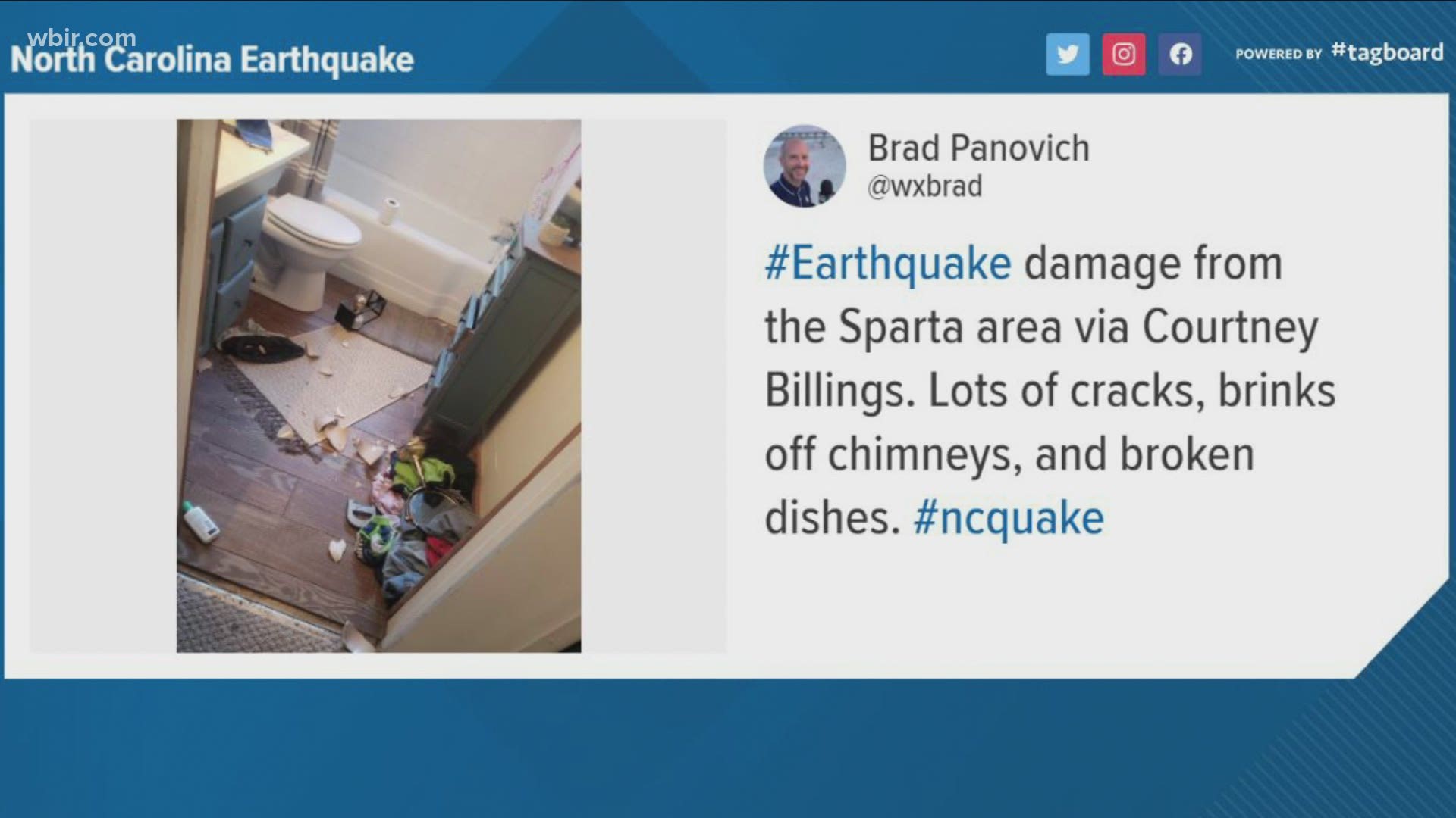 This was the strongest earthquake in North Carolina since 1916.