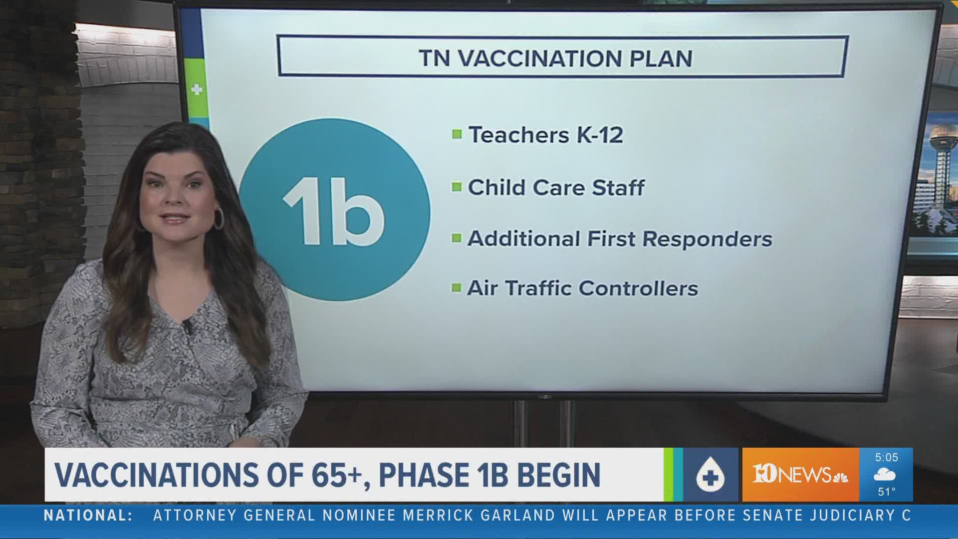 On Monday, the state and the Knox County Health Dept. will start vaccinating anyone 65 and older and people in phase 1B.
