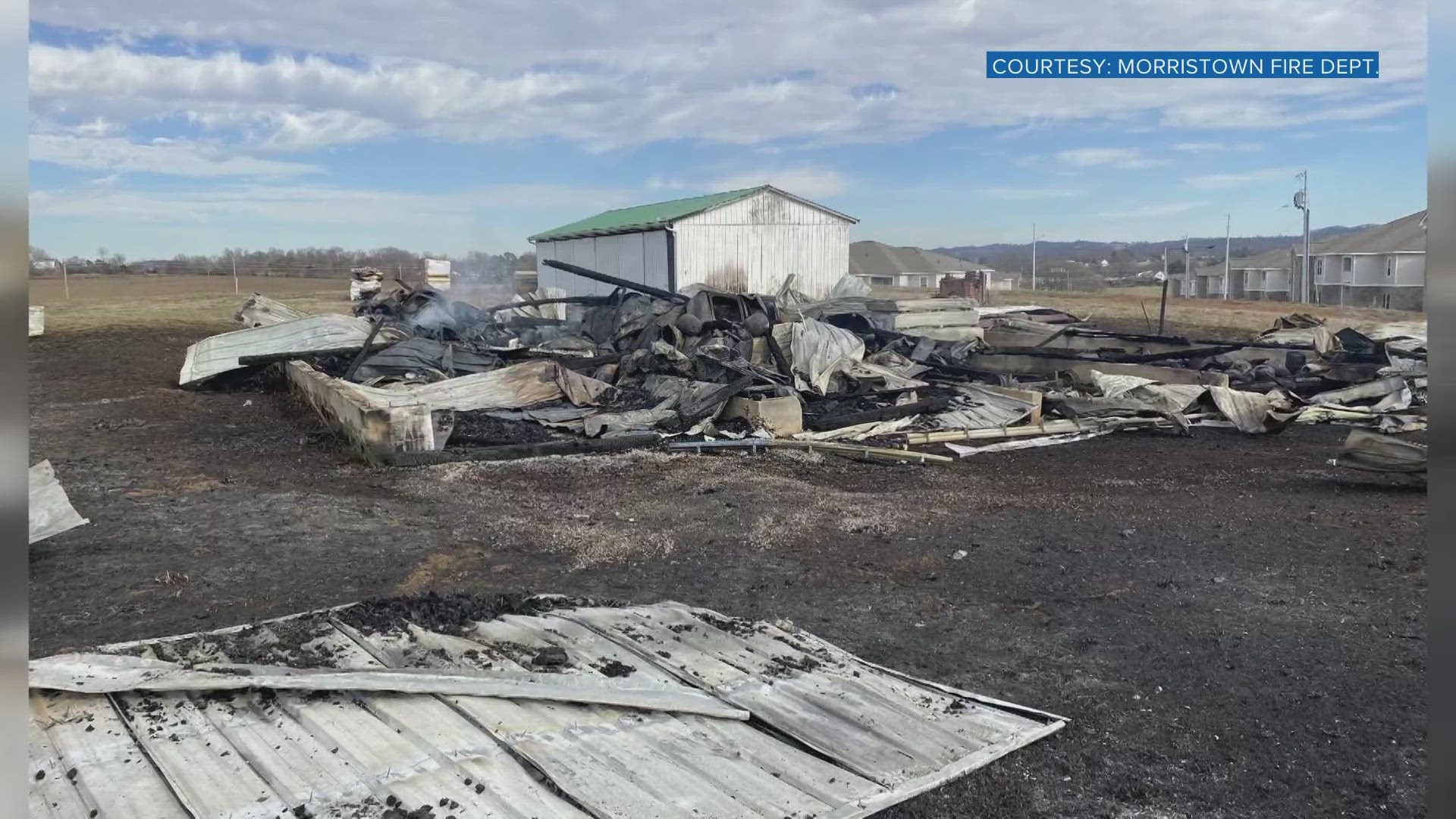 The barn was located near the intersection of West Andrew Johnson Highway and Talbott-Kansas Road in Talbot.