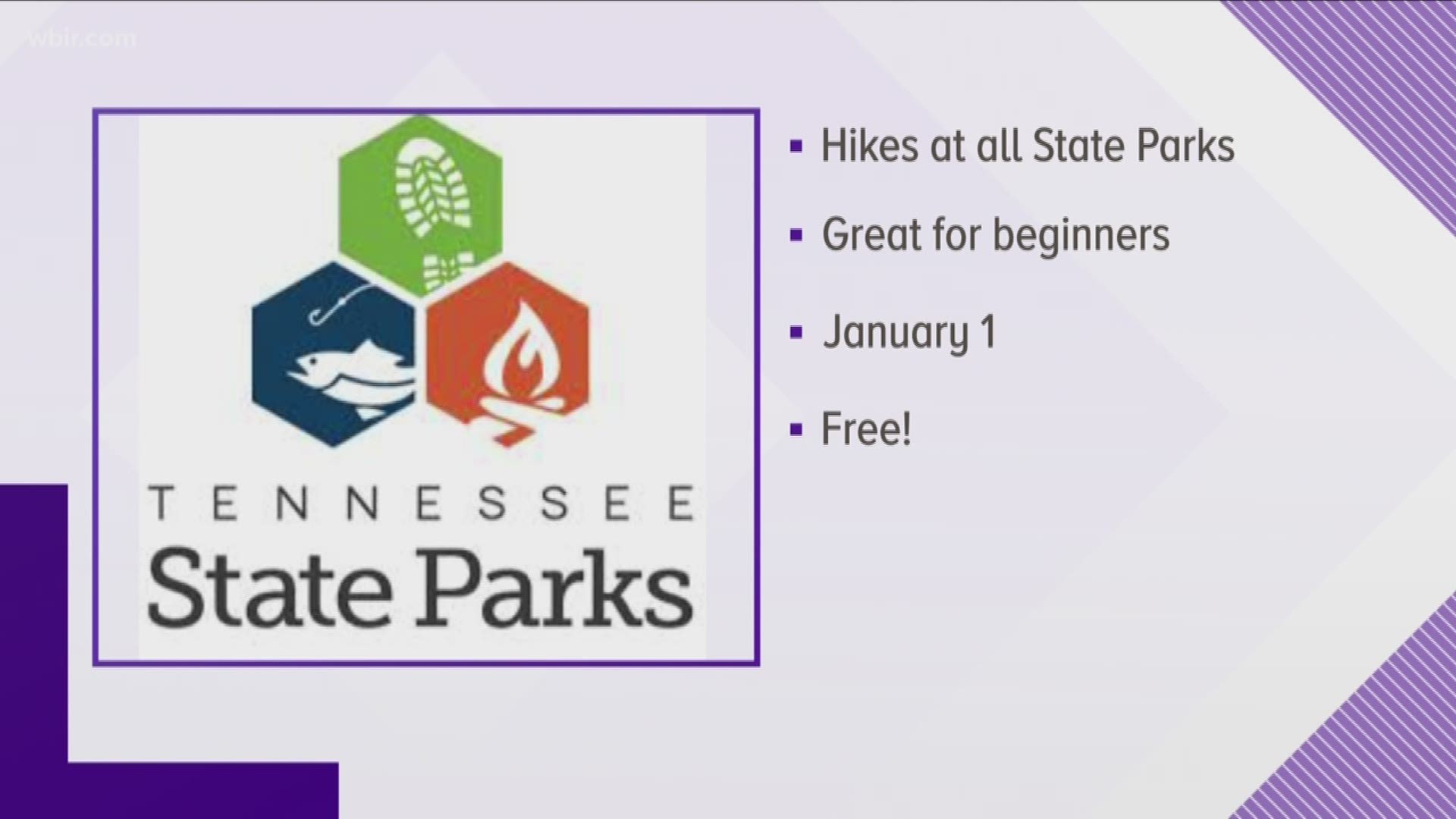 Each Tennessee State Park will host guided hikes on New Years Day.