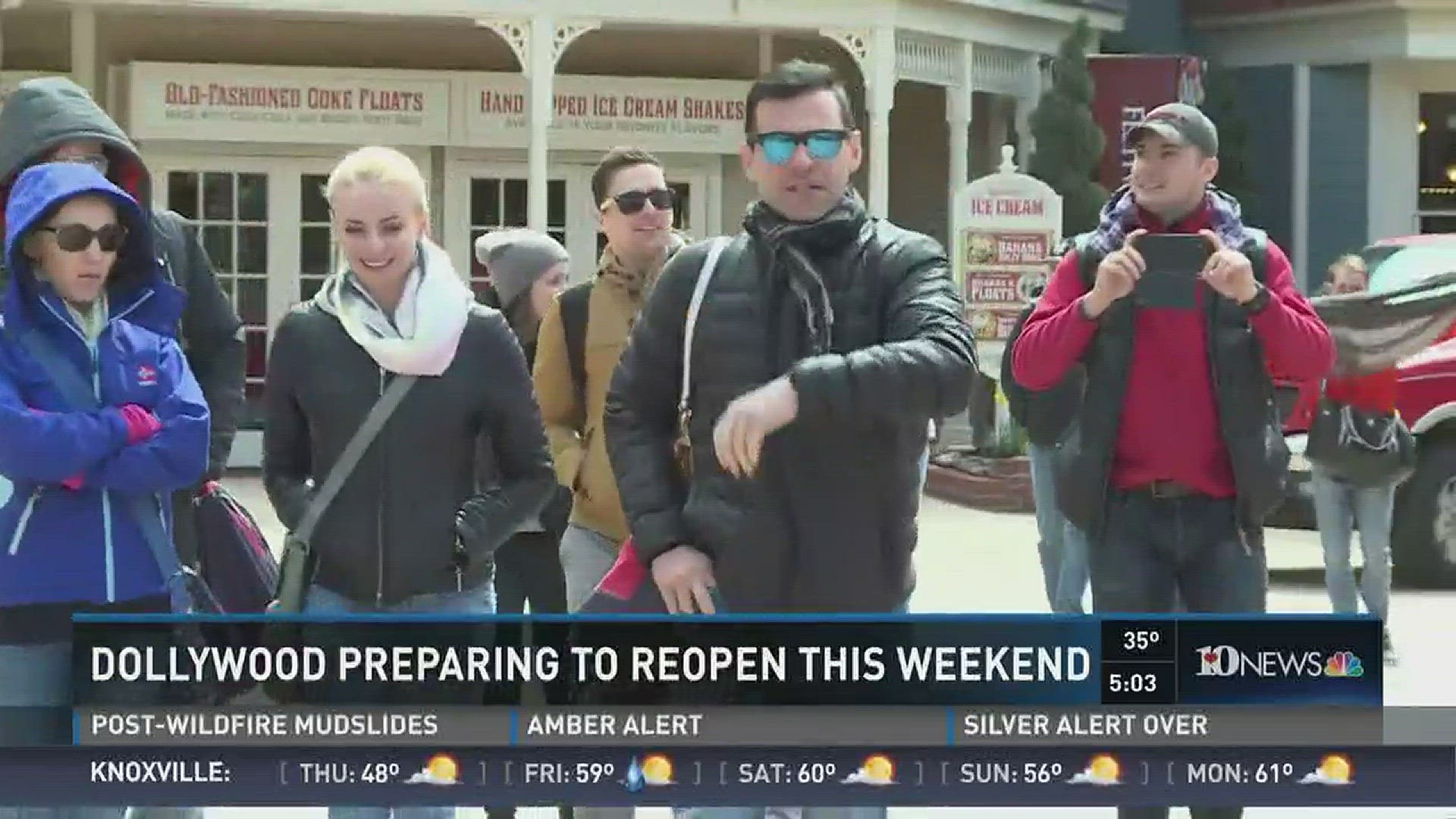 Nearby businesses are excited that the opening of Dollywood for the season will bring tourists back to town.