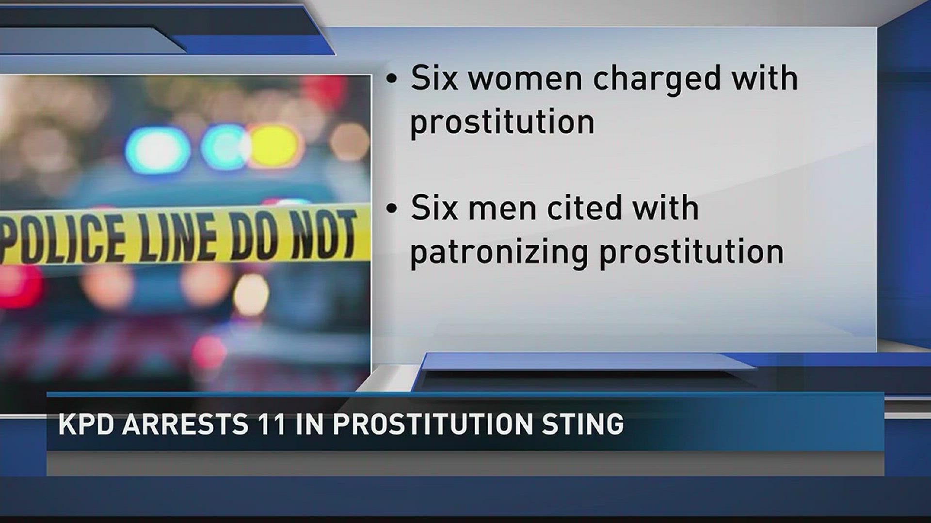 Knoxville Police Dept. prostitution sting, arrests 11 in the Beaumont and Lonsdale communities.