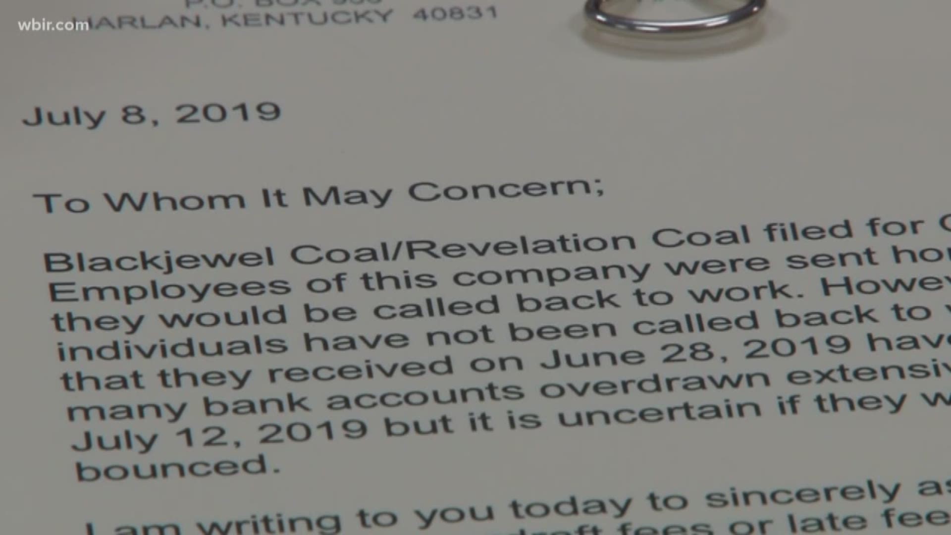 As many as 200 Harlan County, Kentucky coal miners are out thousands of dollars in pay because their employer abruptly went bankrupt.