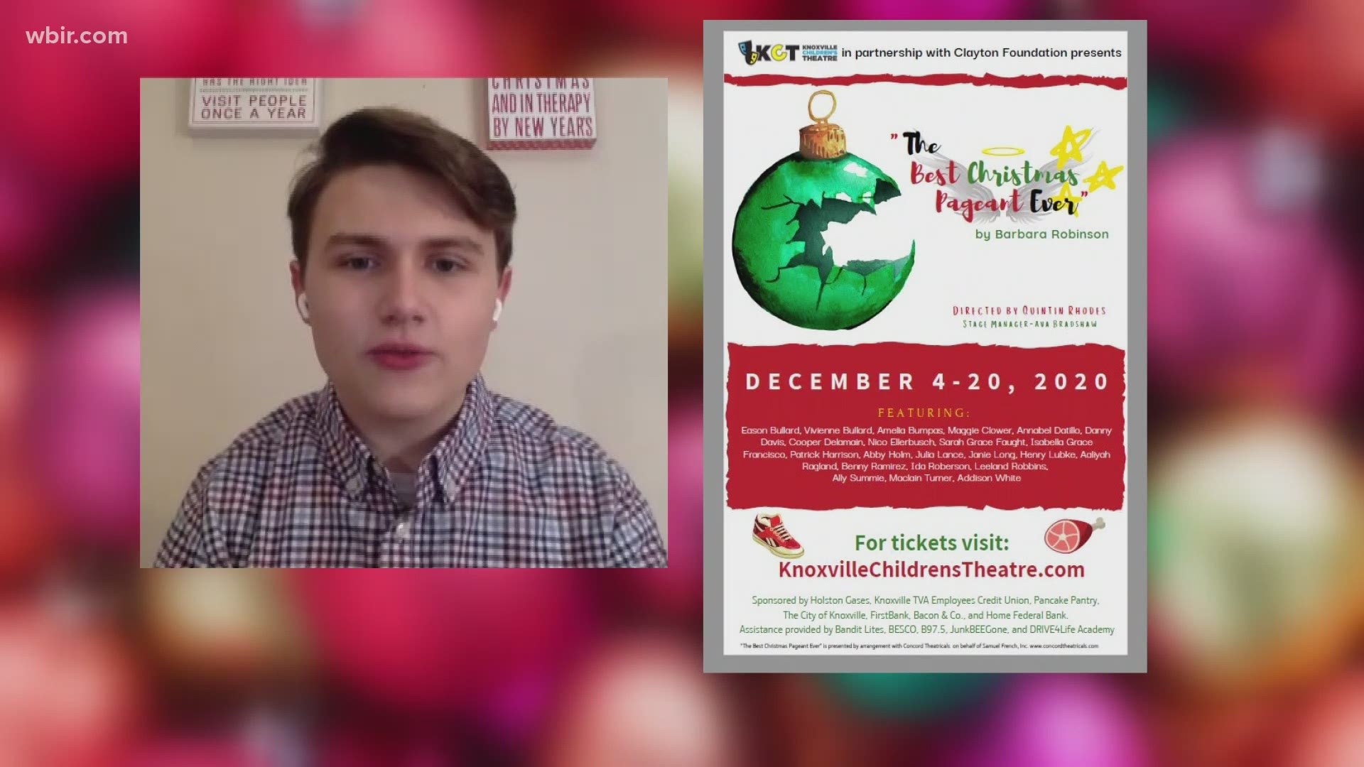 Knoxville Children's Theatre will perform The Best Christmas Pageant Ever on weekends from December 4 to 20