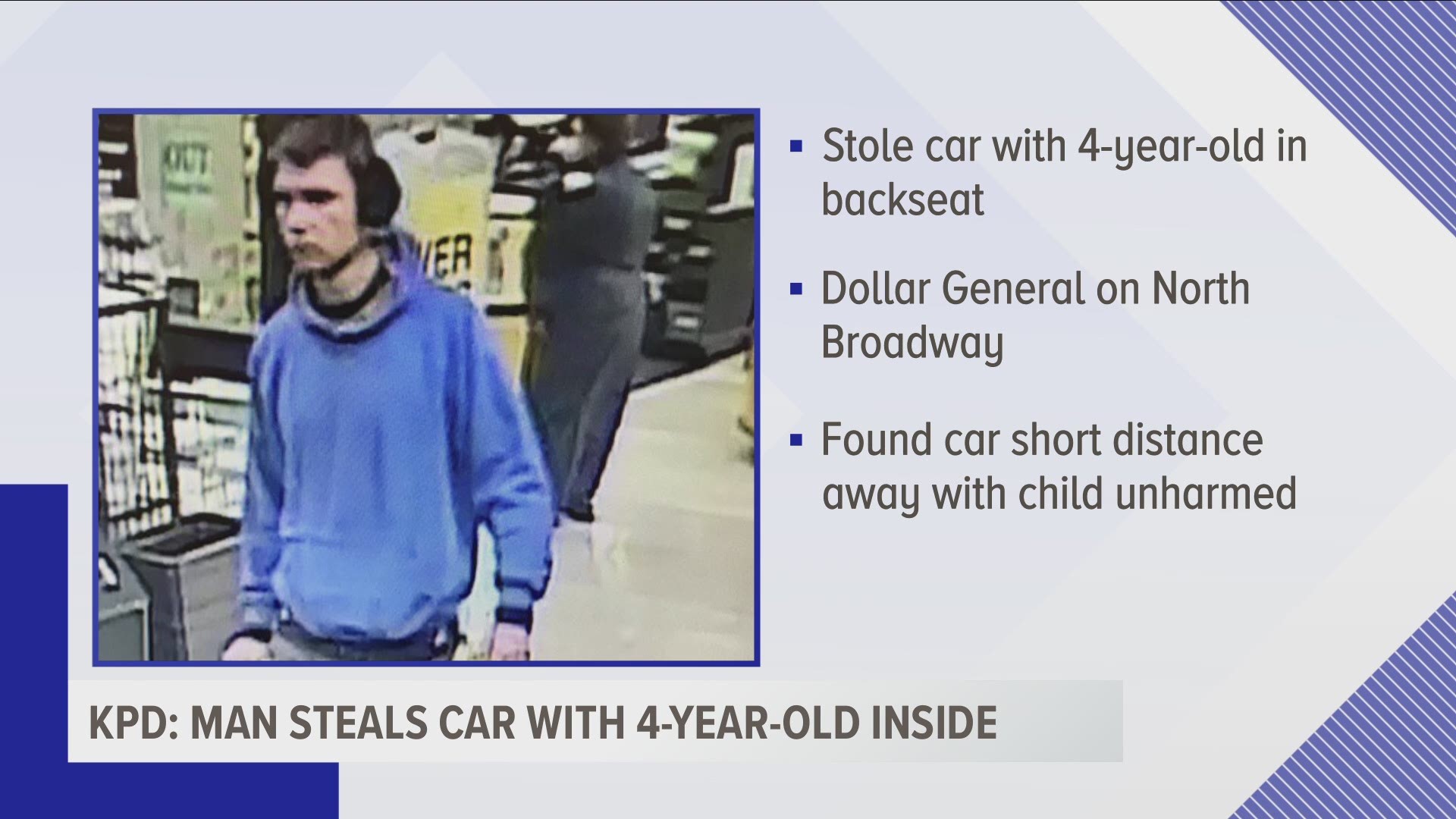The child was found safe and unharmed with the vehicle just a few minutes after it was stolen.