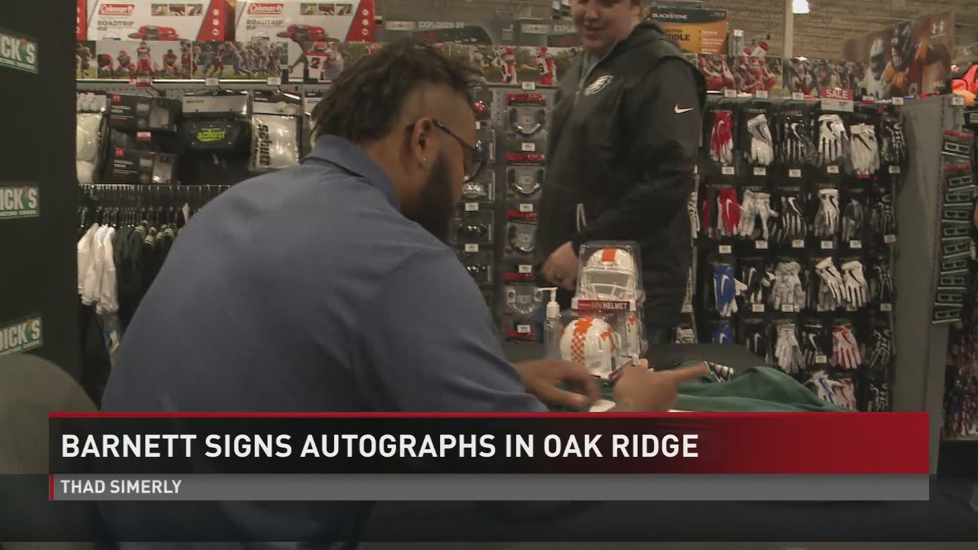 VFL Derek Barnett signed autographs for Vol fans at the new Dick's Sporting Goods in Oak Ridge.