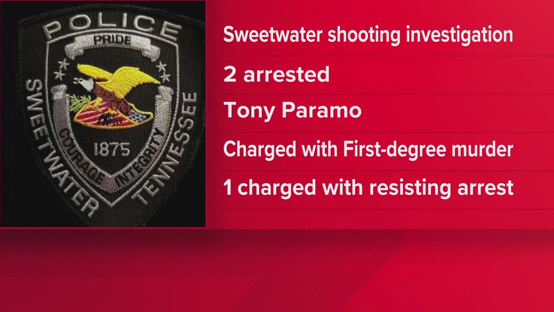 Police arrested Tony Paramo on first-degree murder charges and a felon in possession of a firearm.