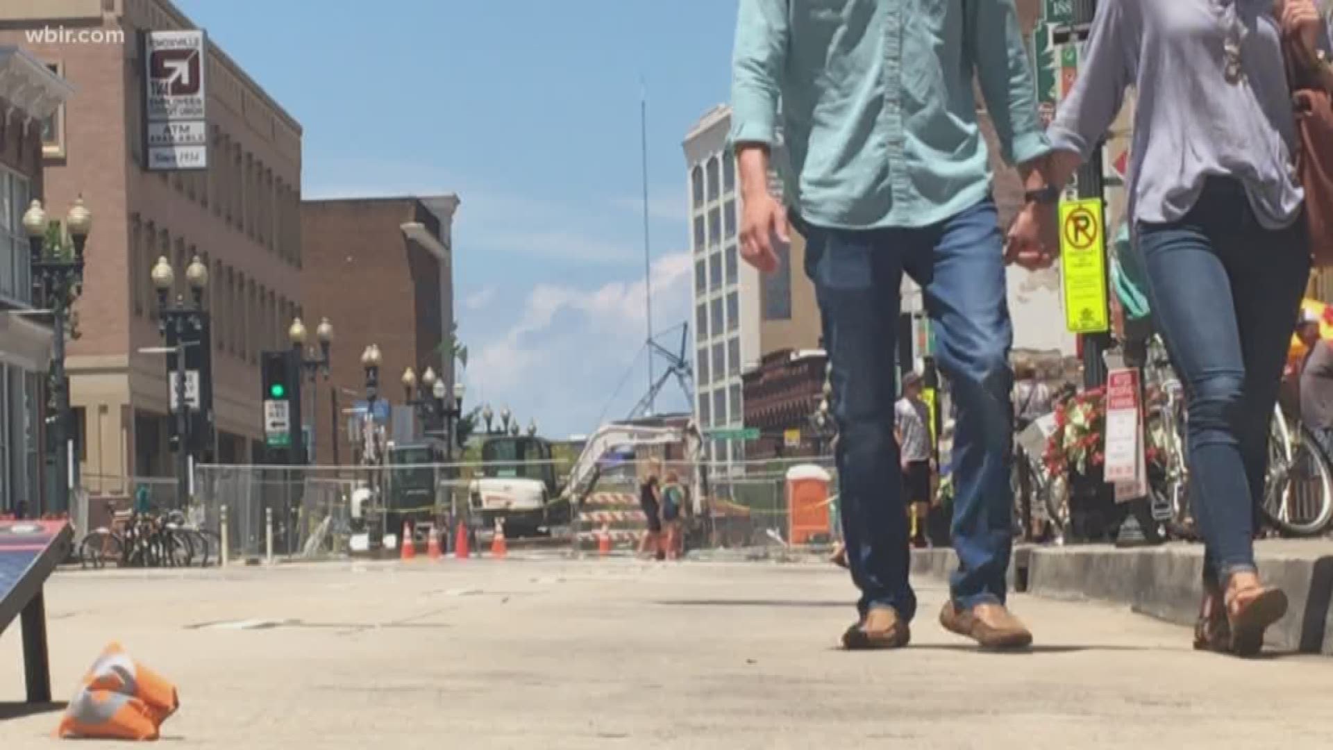 Construction on Gay Street may be a nuisance for drivers, but it creates unique opportunities for fun downtown.