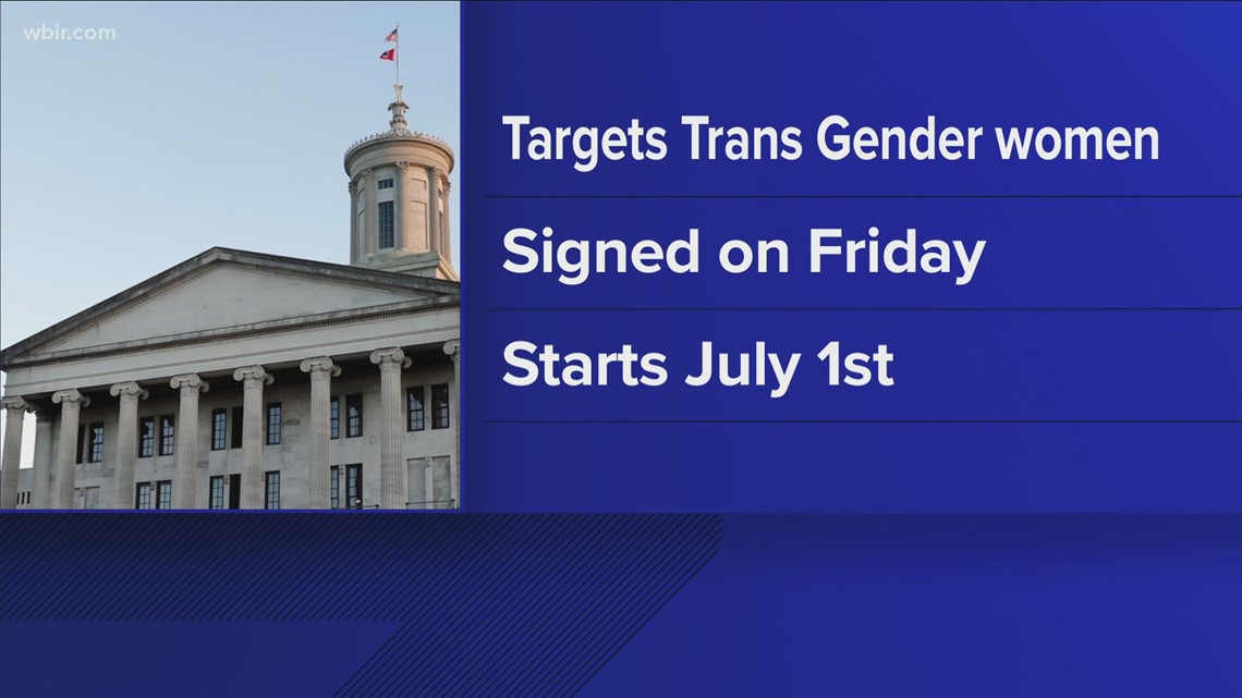 Gov. Bill Lee signs bill targeting transgender women into law
