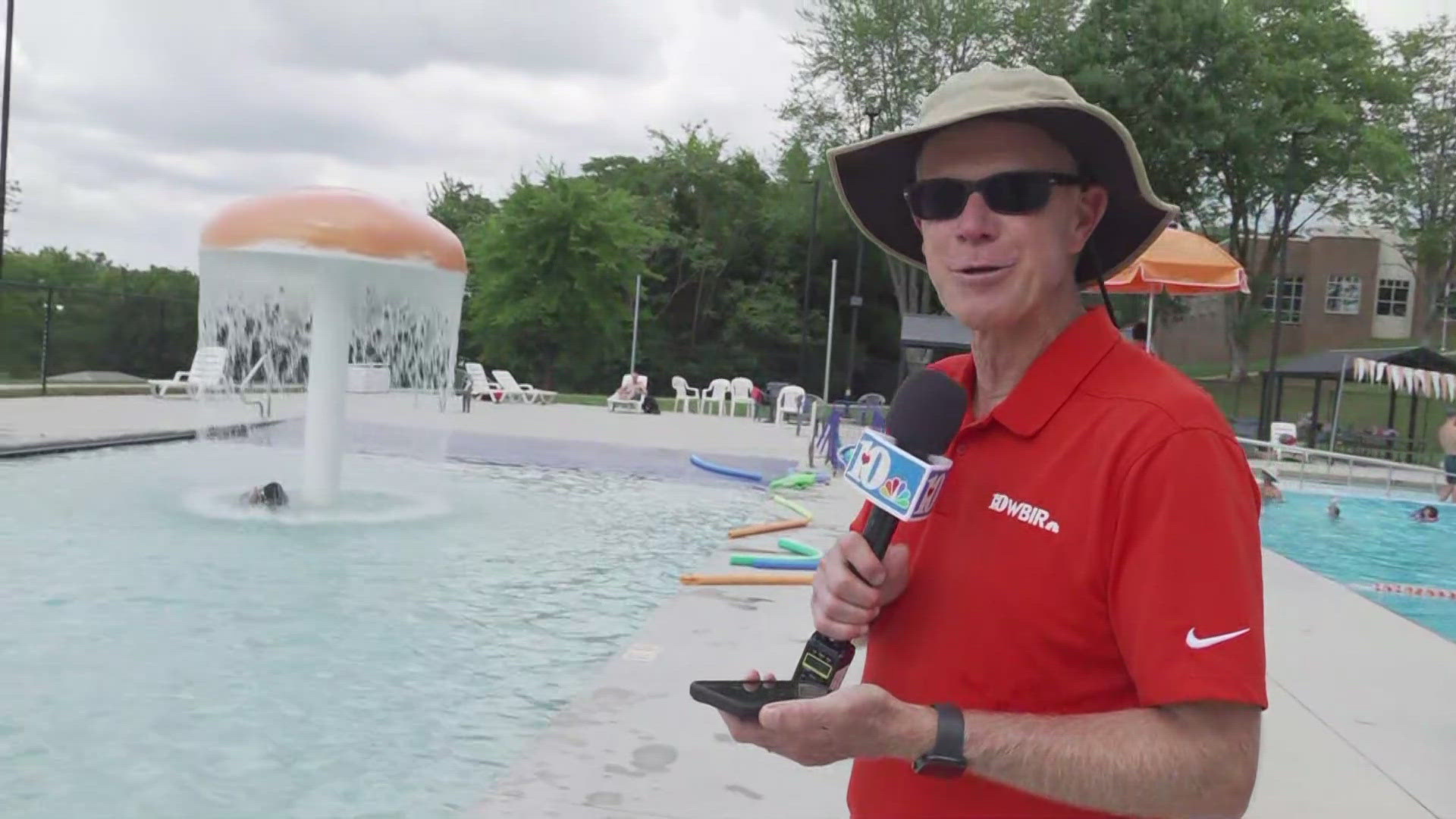 Todd Howell got a chance to cool off during a hot summer Wednesday at the YMCA's pool in West Hills.