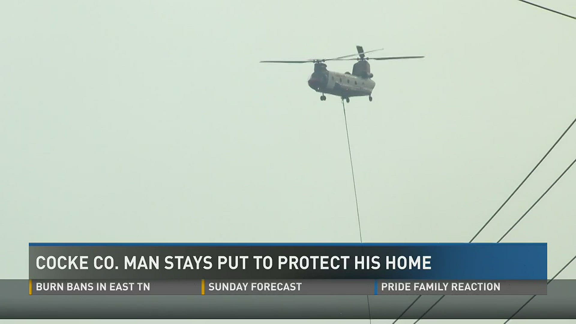 As evacuation orders are issued for wildfires, one man is staying put to protect his home.