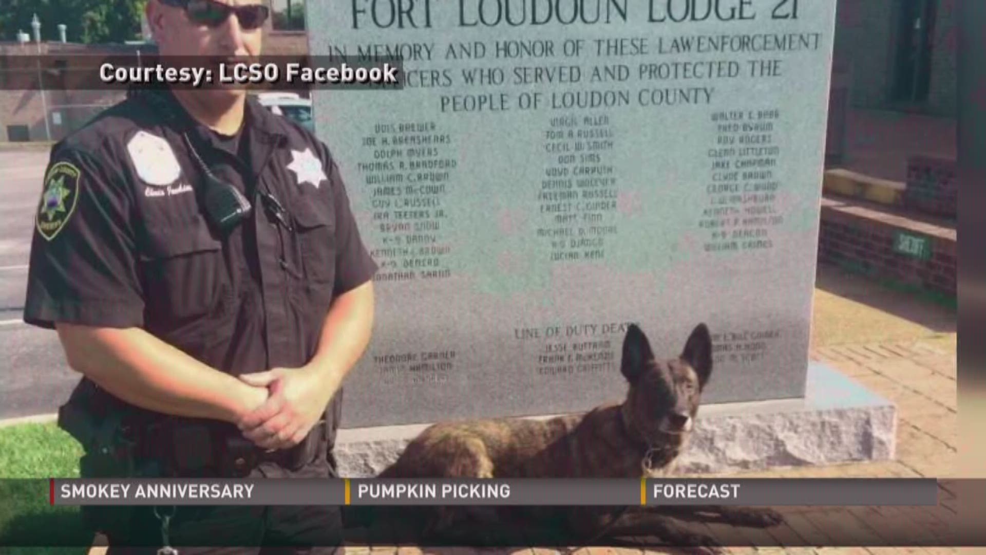 Sept. 26, 2017: The Loudon County Sheriff's Office is mourning the loss of a retired K-9 officer.