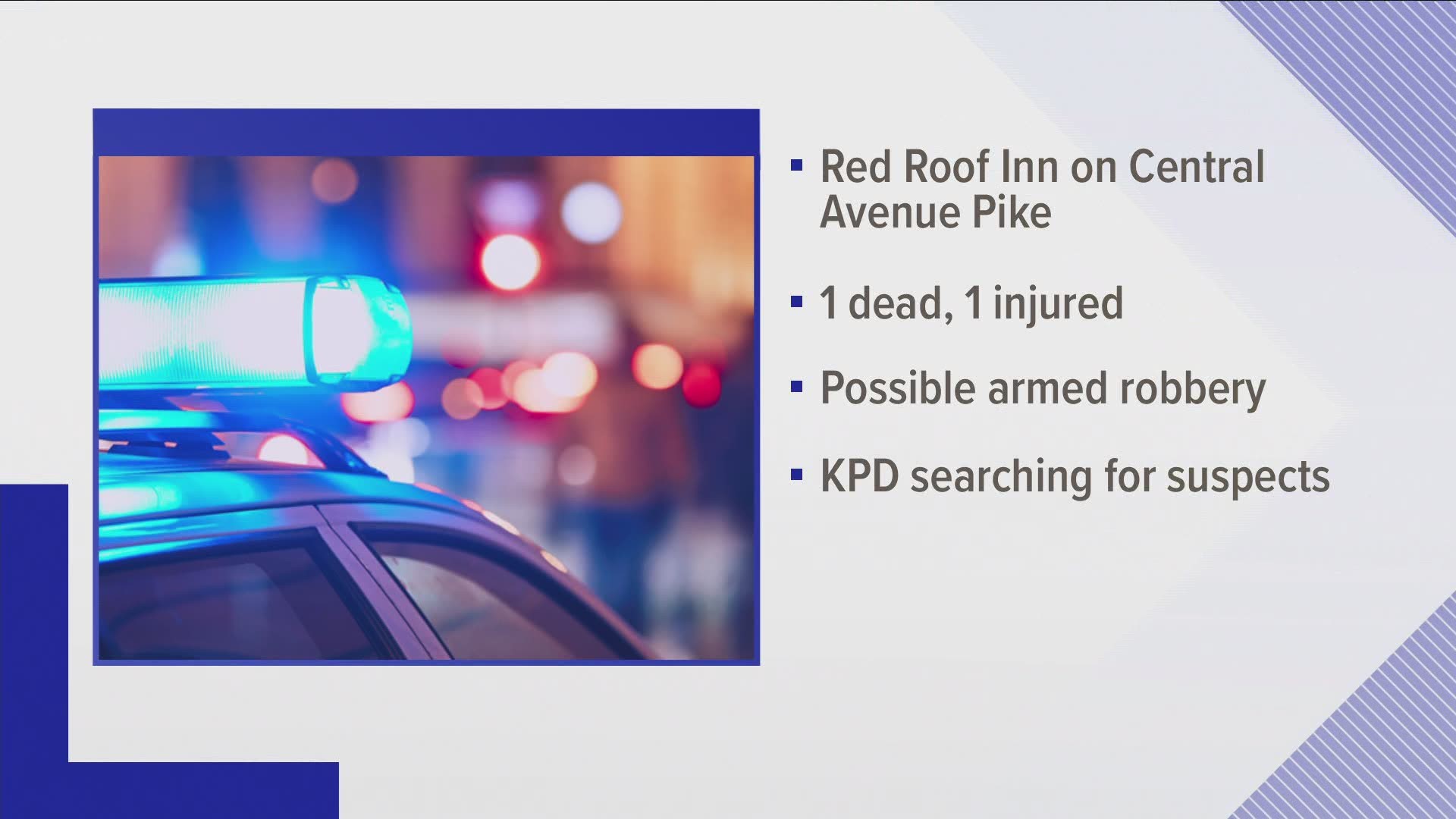 the knoxville police say they responded to the red roof inn on central avenue pike at around 9:30..