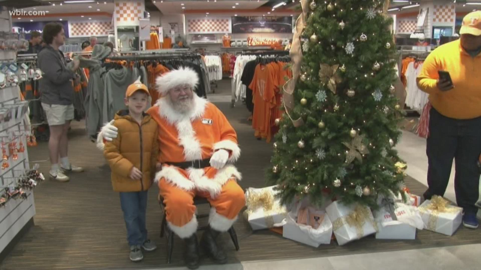 Santa Vol, cousin of Claus, has been watching! He made an appearance at the Student Union VolShop -- just before UT took on Vandy.
