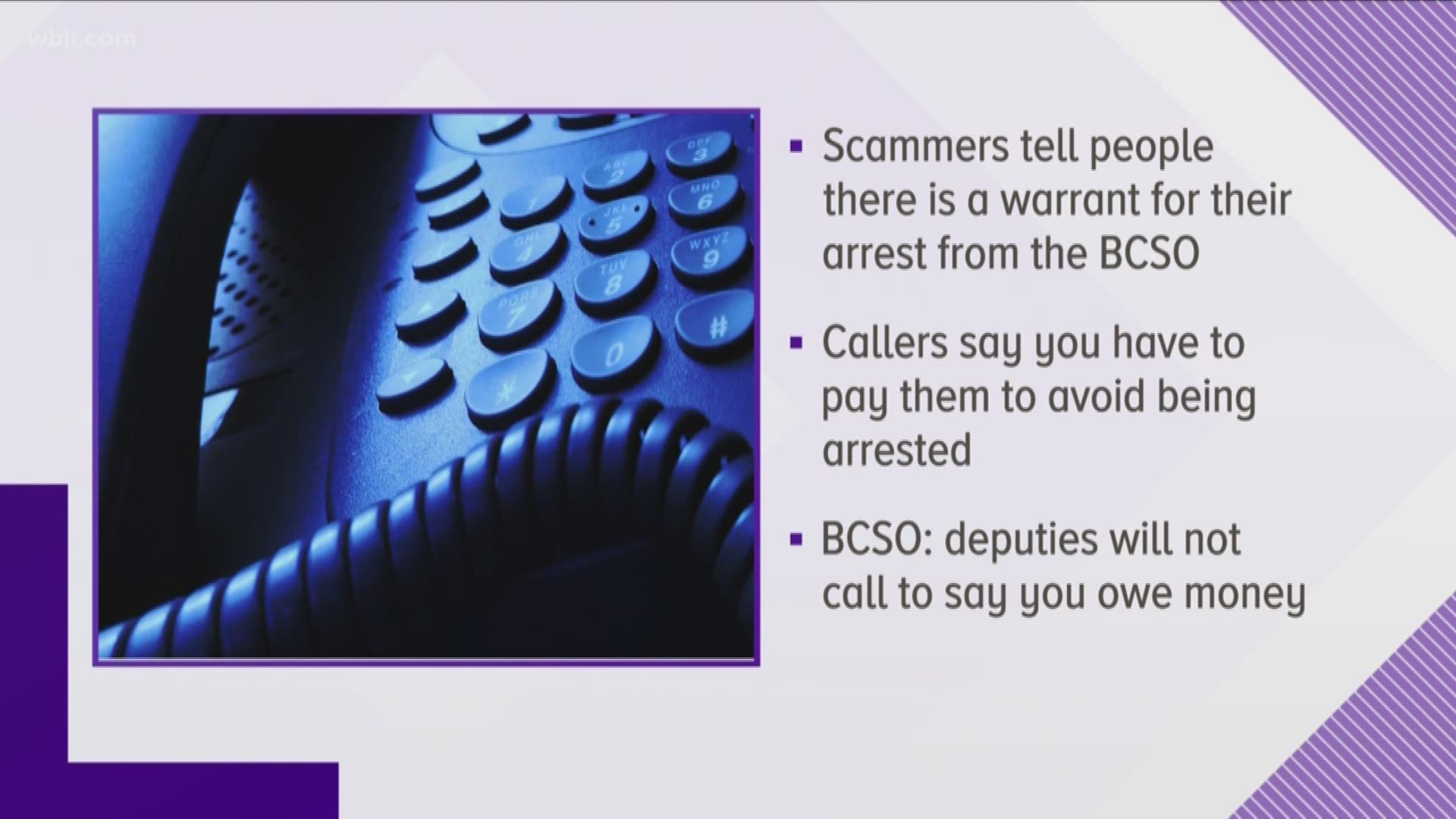 Officers are warning people about scammers pretending to be sheriff's office employees over the phone.