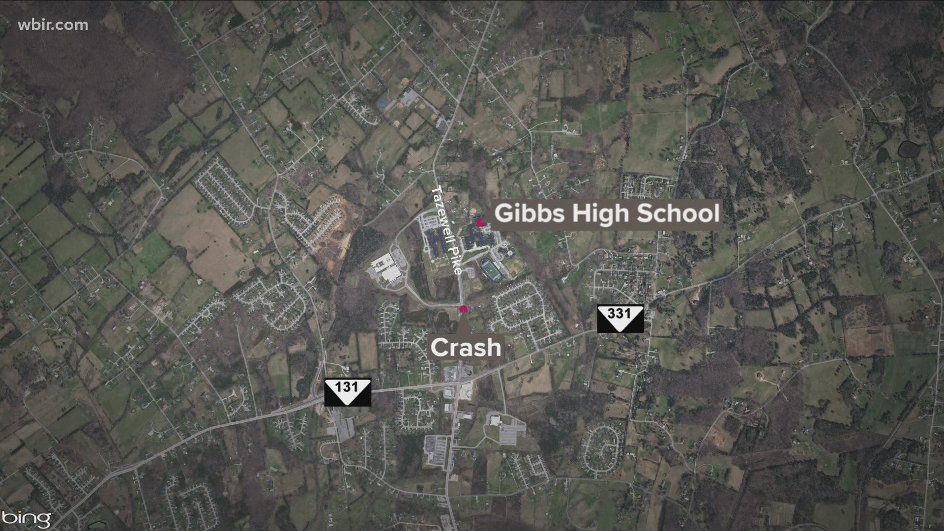 One person is dead after a crash in Corryton near Gibbs High School.