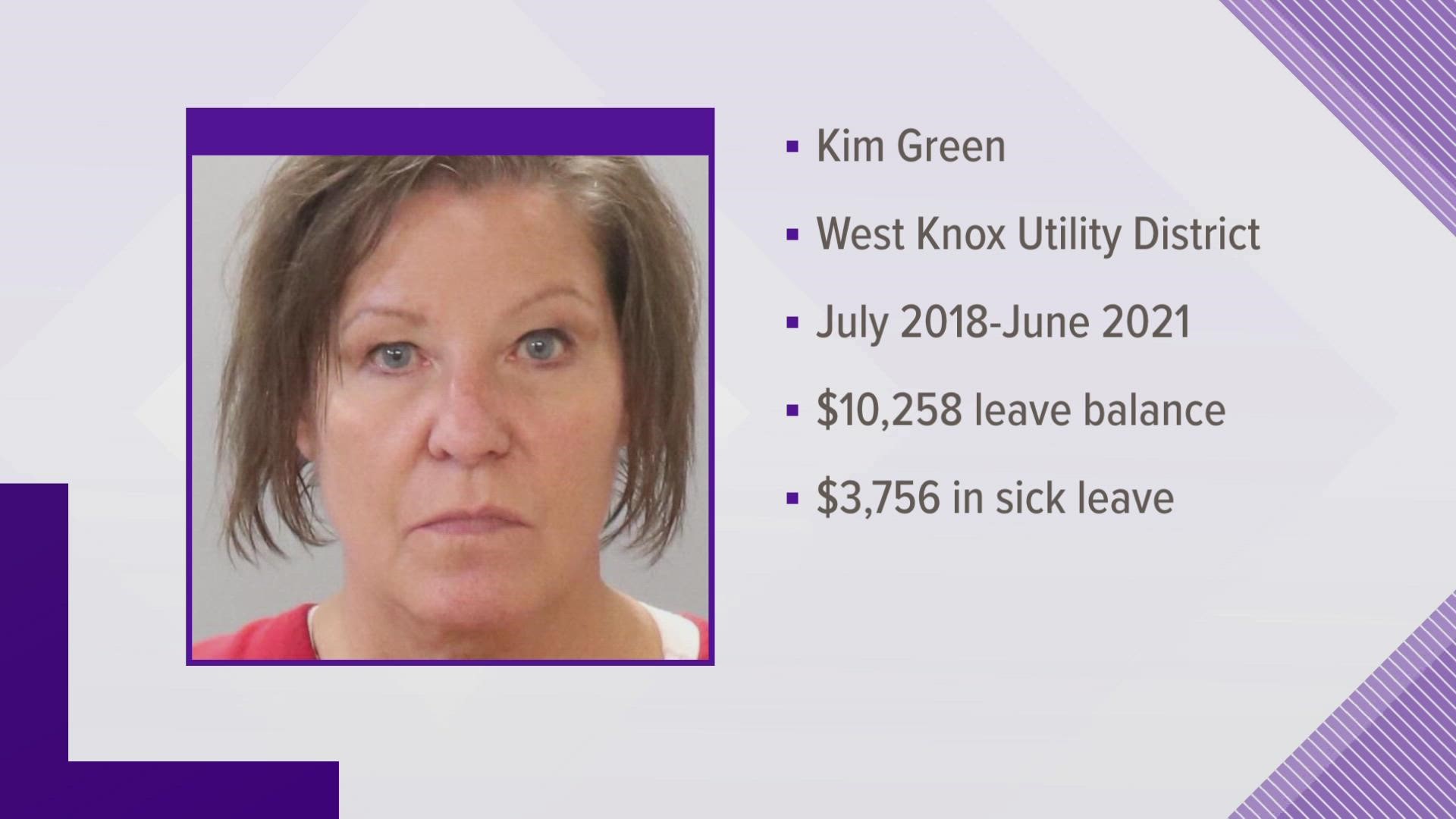 The balances of Kim Green's paid time off and sick leave were changed to increase the value to a total of more than $14,000, according to state authorities.