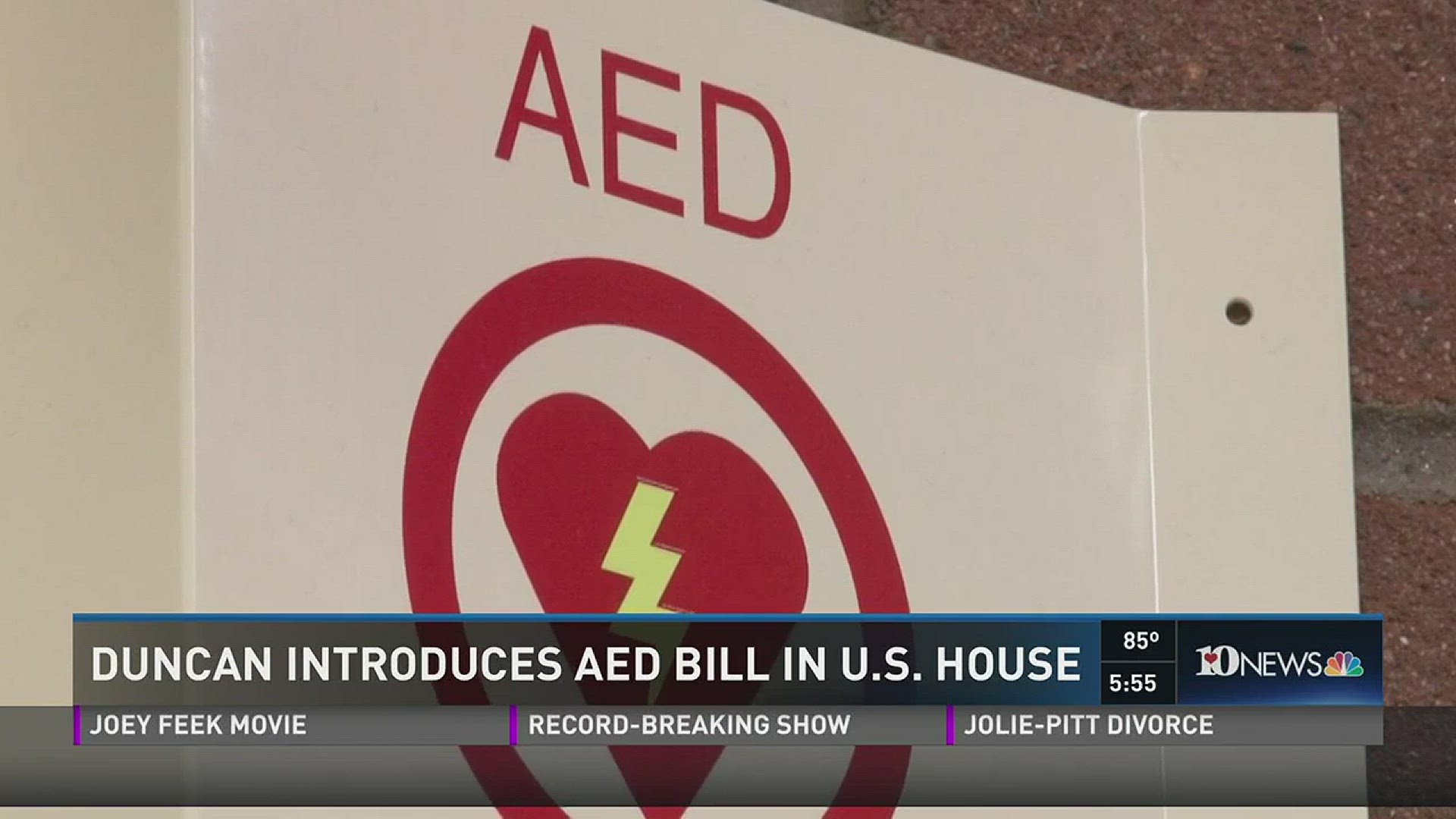 Representative Jimmy Duncan introduced a bill in the house of representatives - encouraging *every state in the country to get a-e-d machines.