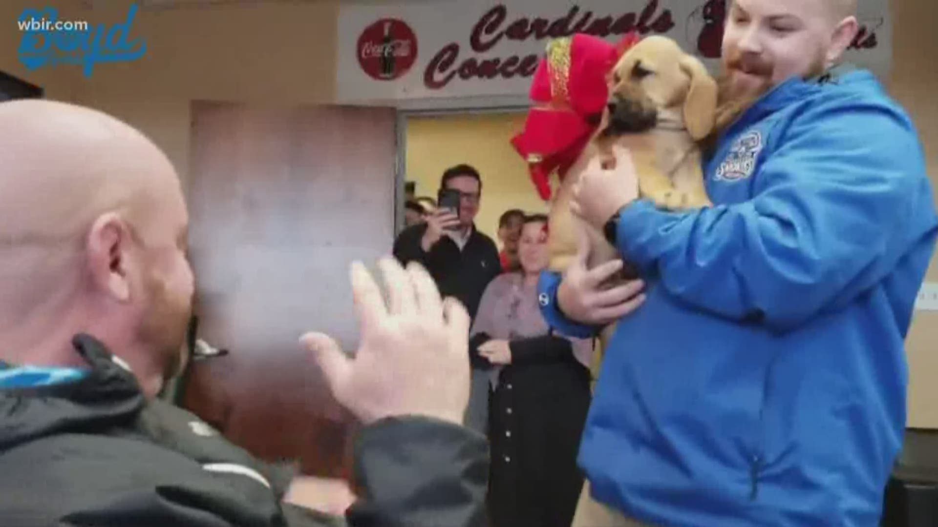 Last month, Eric and the team had to say an unexpected goodbye to its grounds dog, Hound Dog.