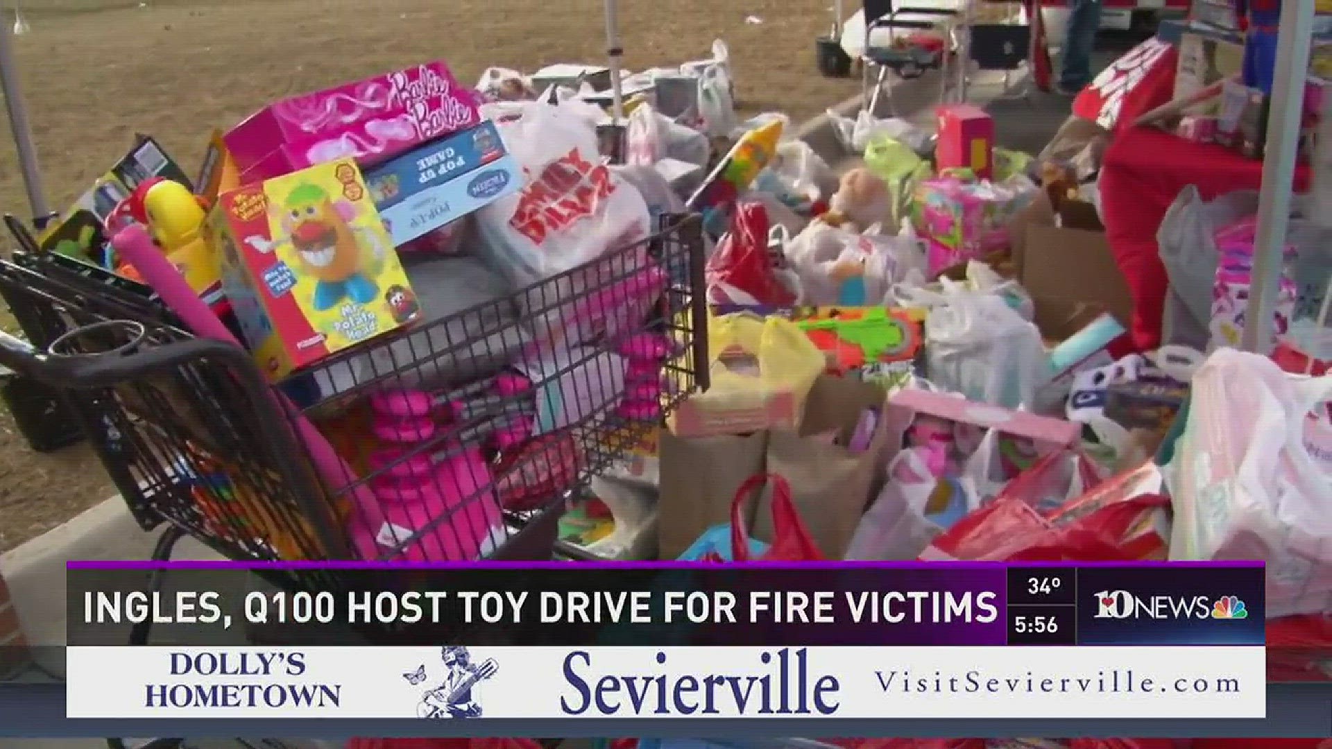 Dec. 9, 2016: The Ingles in Powell is helping the youngest vicitms of the Sevier County wildfires with a toy drive.