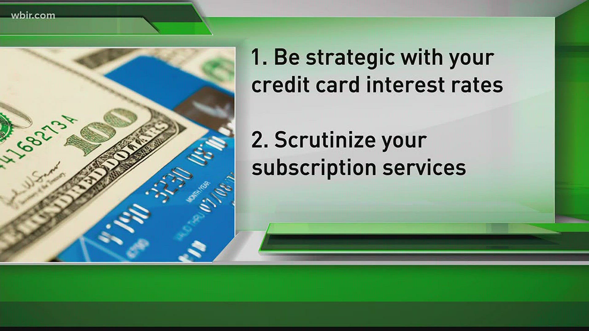 Saving money can be hard... especially when you're young. 
	Certified Financial Planner Paul Fain is here with tips to help millennials hold on to their hard earned cash. 

	(PAUL LET'S START WITH SOME ADVICE FOR MILLENNIALS WITH CREDIT CARDS.)
	1. Be str