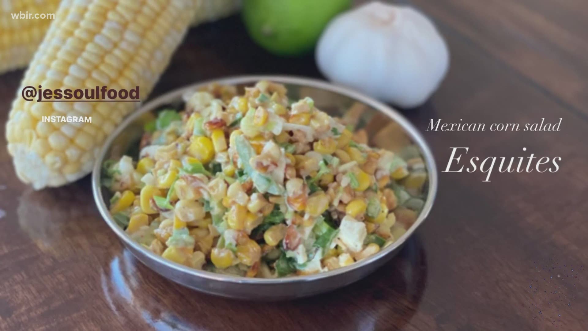 Chef Jes Thomas makes a corn salad recipe. Follow her on Instagram @jessoulfood. June 22, 2021-4pm.